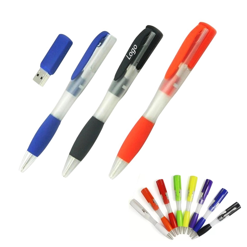 Plastic Ballpoint Pen USB Flash Drive 2