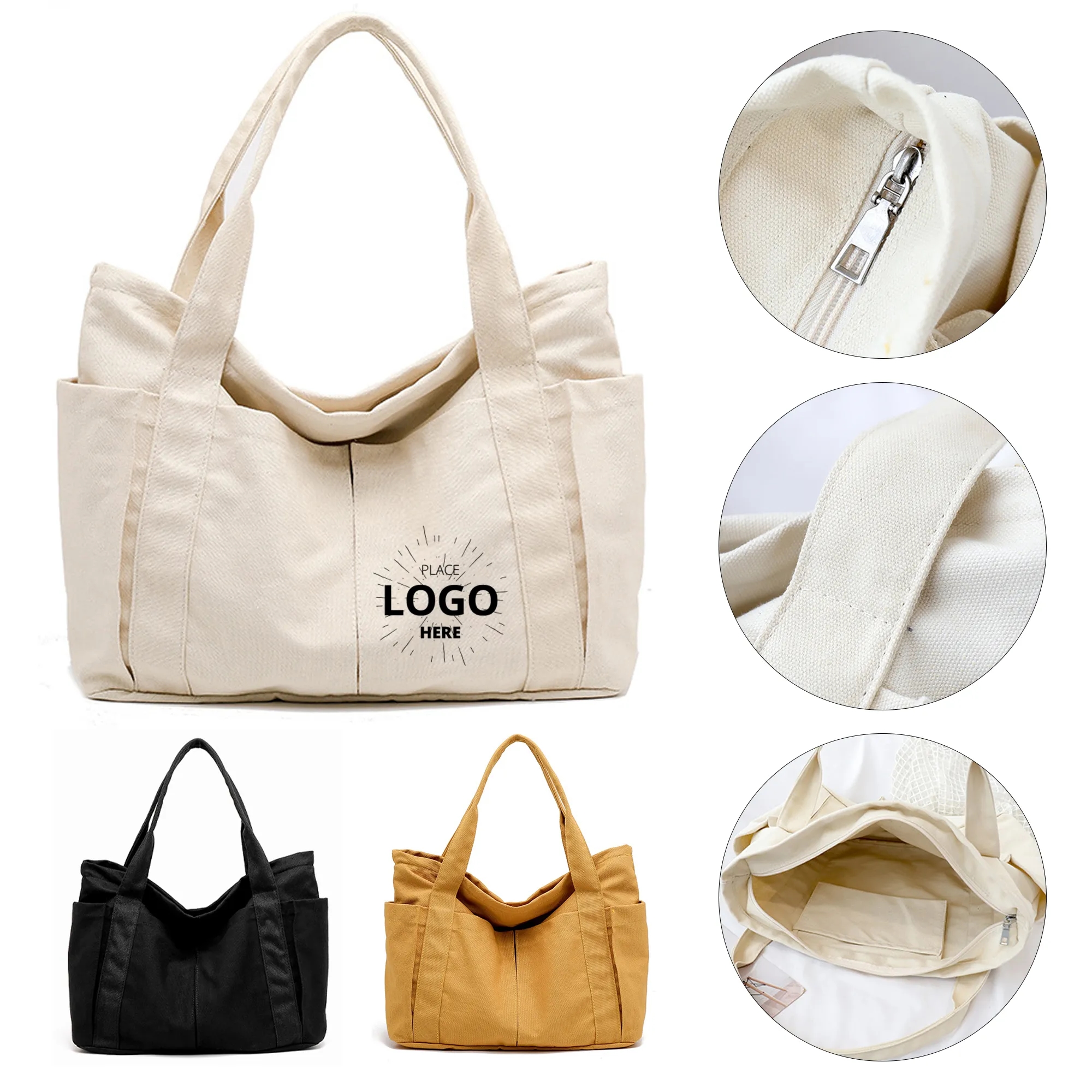 Large Canvas Tote Bag, custom tote bag with logo imprint 11