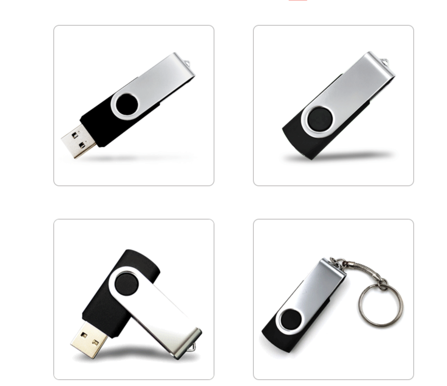 Rotating Customizable Logo Metal USB Drive 3
