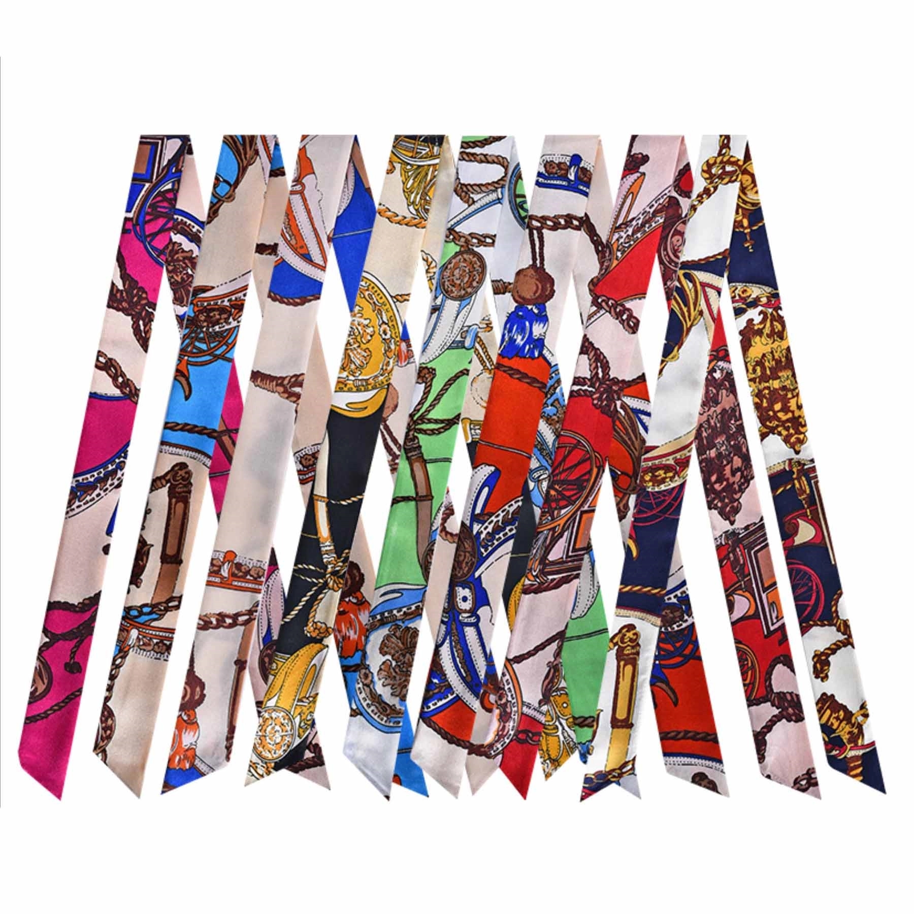Customized Handbag Handle Ribbon Silk Scarf 3