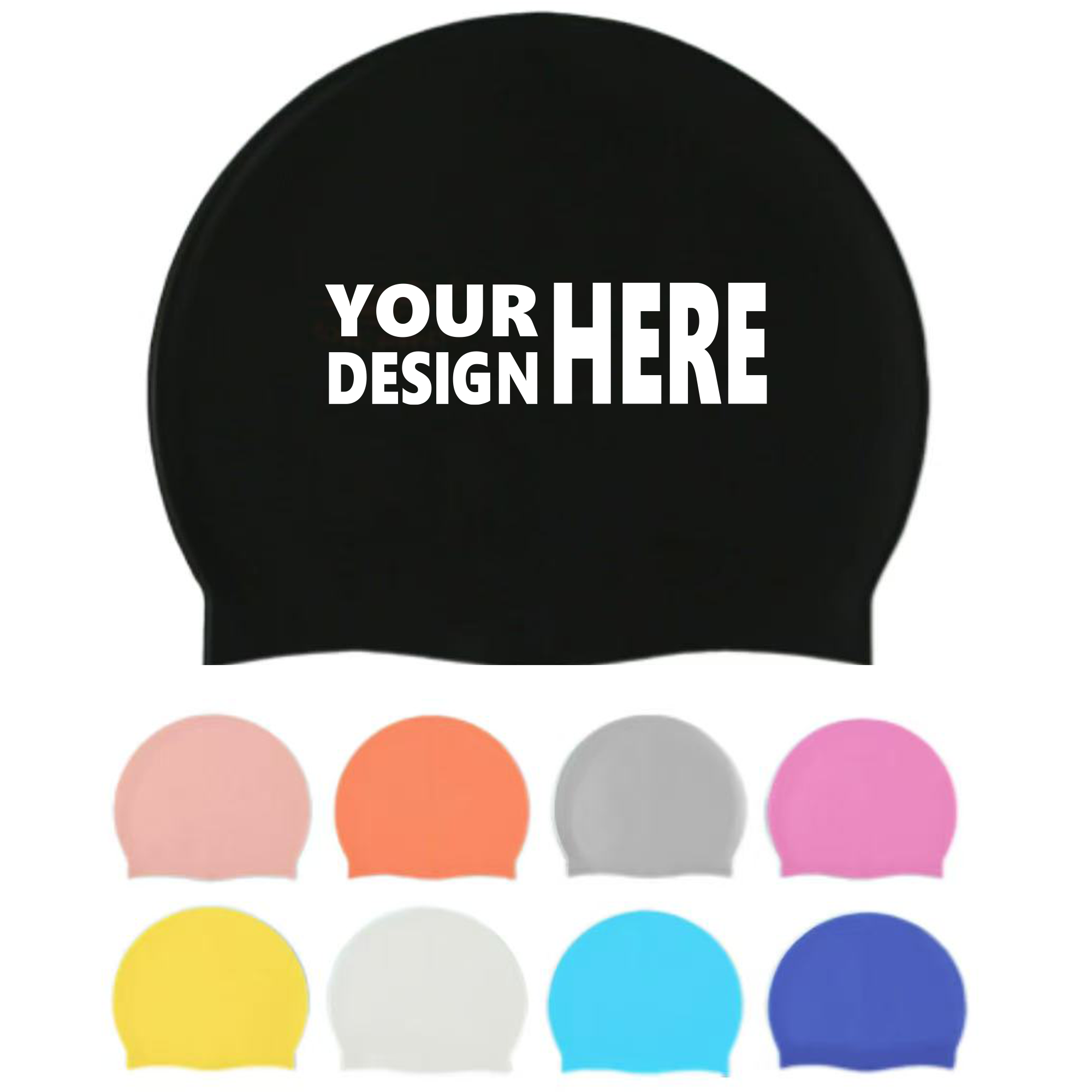 Multicolor Silicone Swim Cap 2