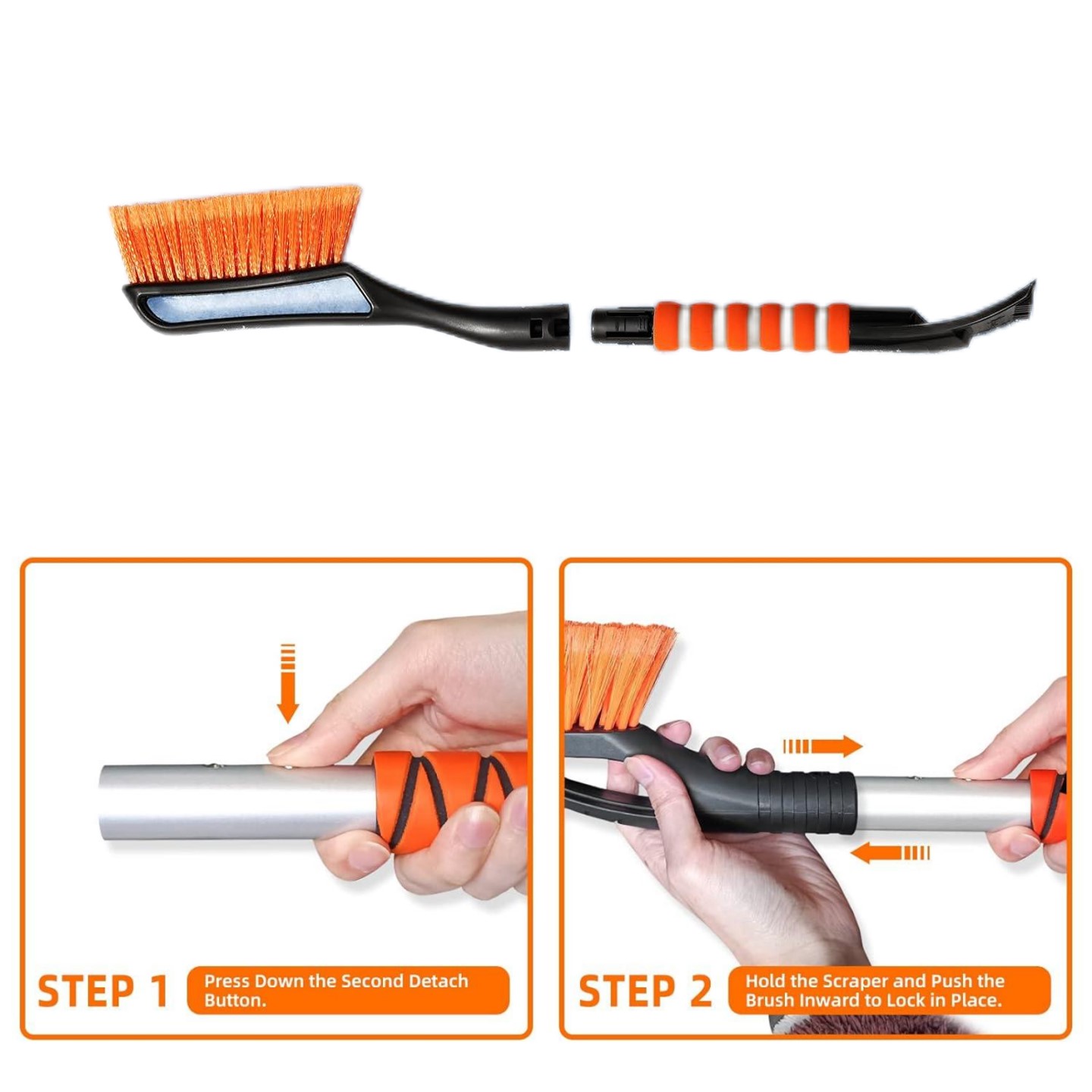 24" Foam Handle Ice Scraper Brush 12
