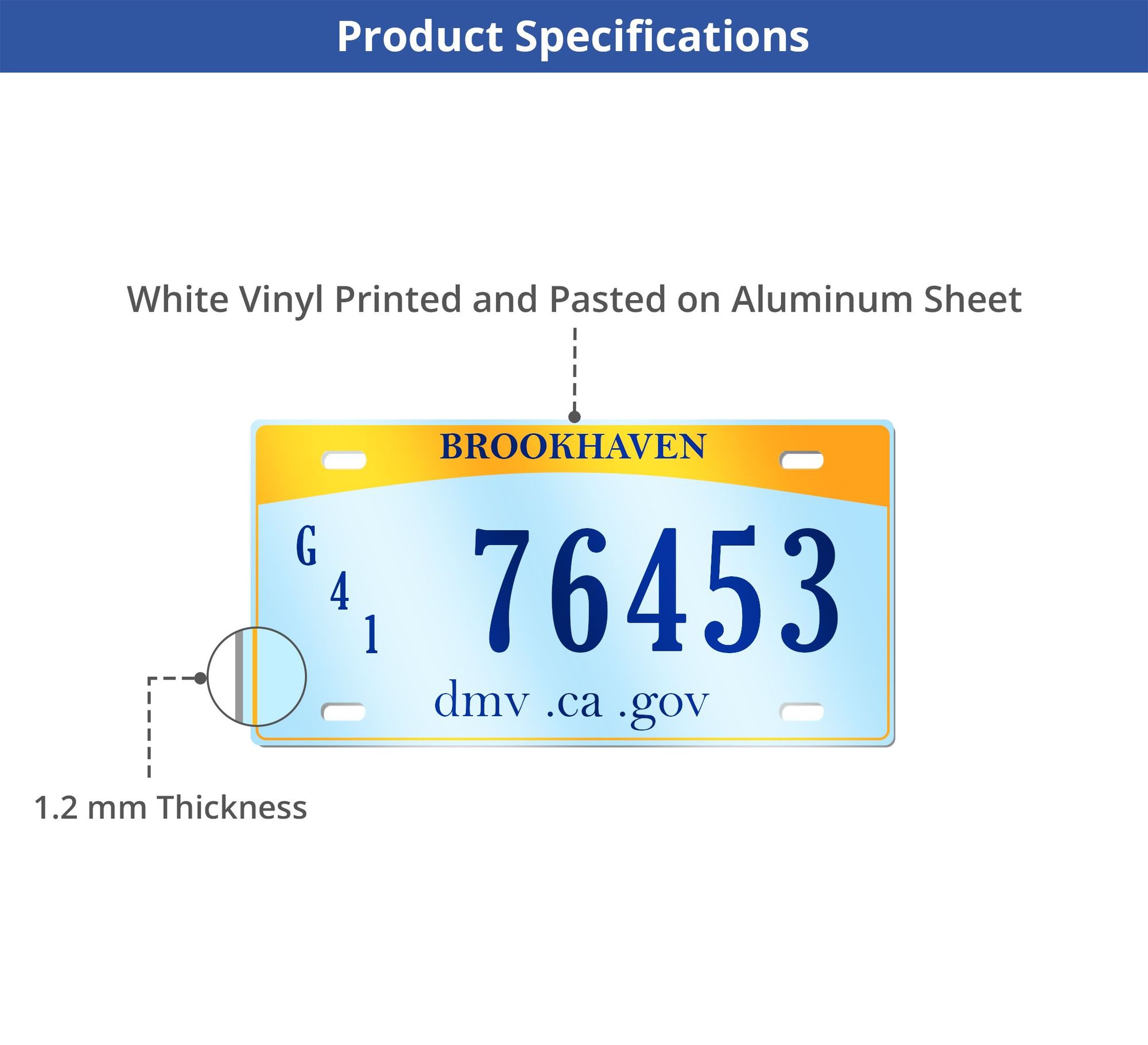 Reflective Custom License Plates 7