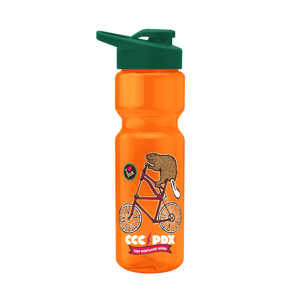 Blazer 28oz Transparent Bike Bottle w/Drink-thru Lid 358