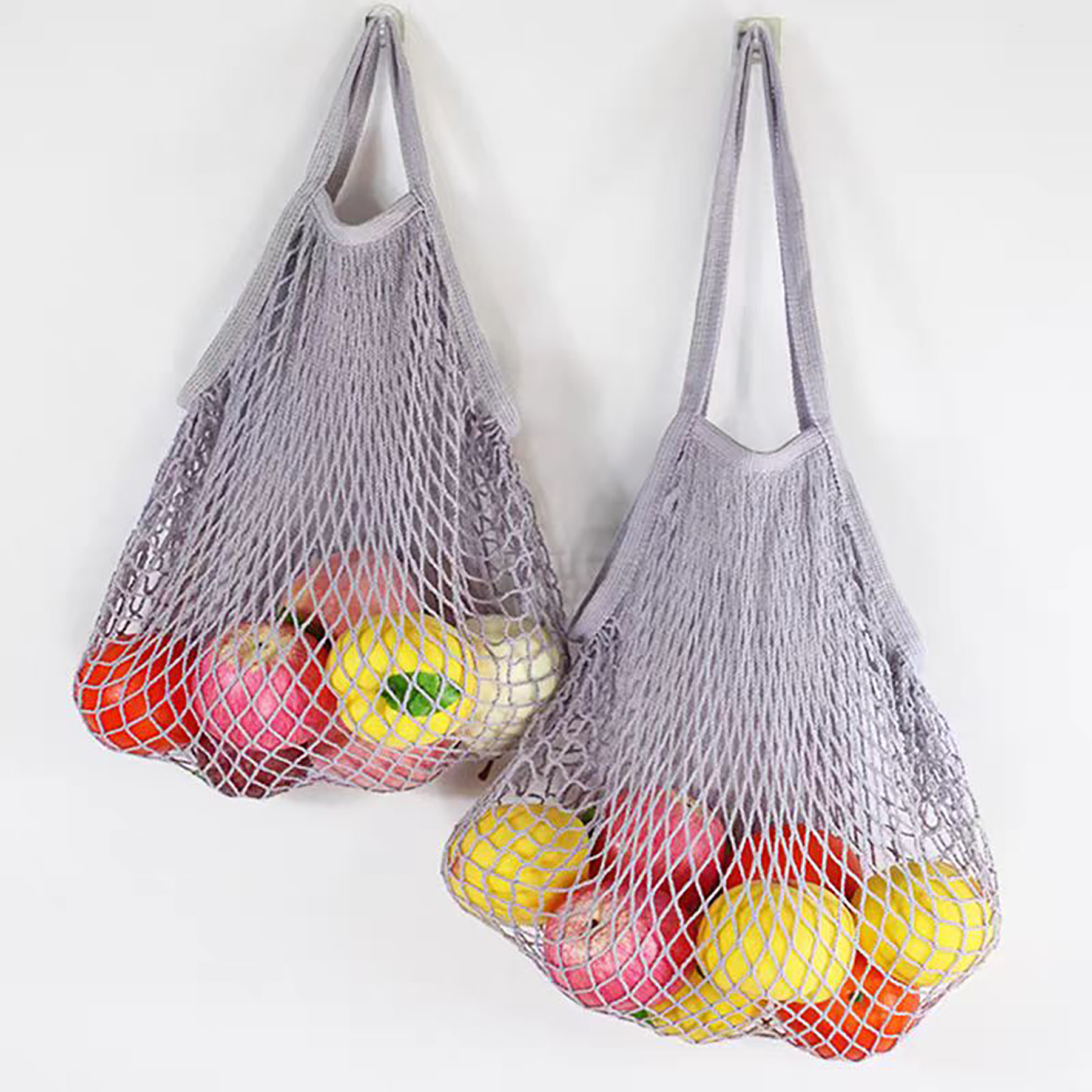 Reusable Mesh Washable Cotton Rope Shopping Bag 17