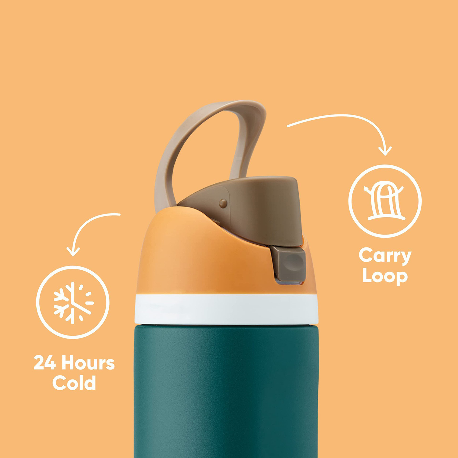 24Oz Insulated Stainless Steel Water Bottle, custom water bottle with logo imprint 1