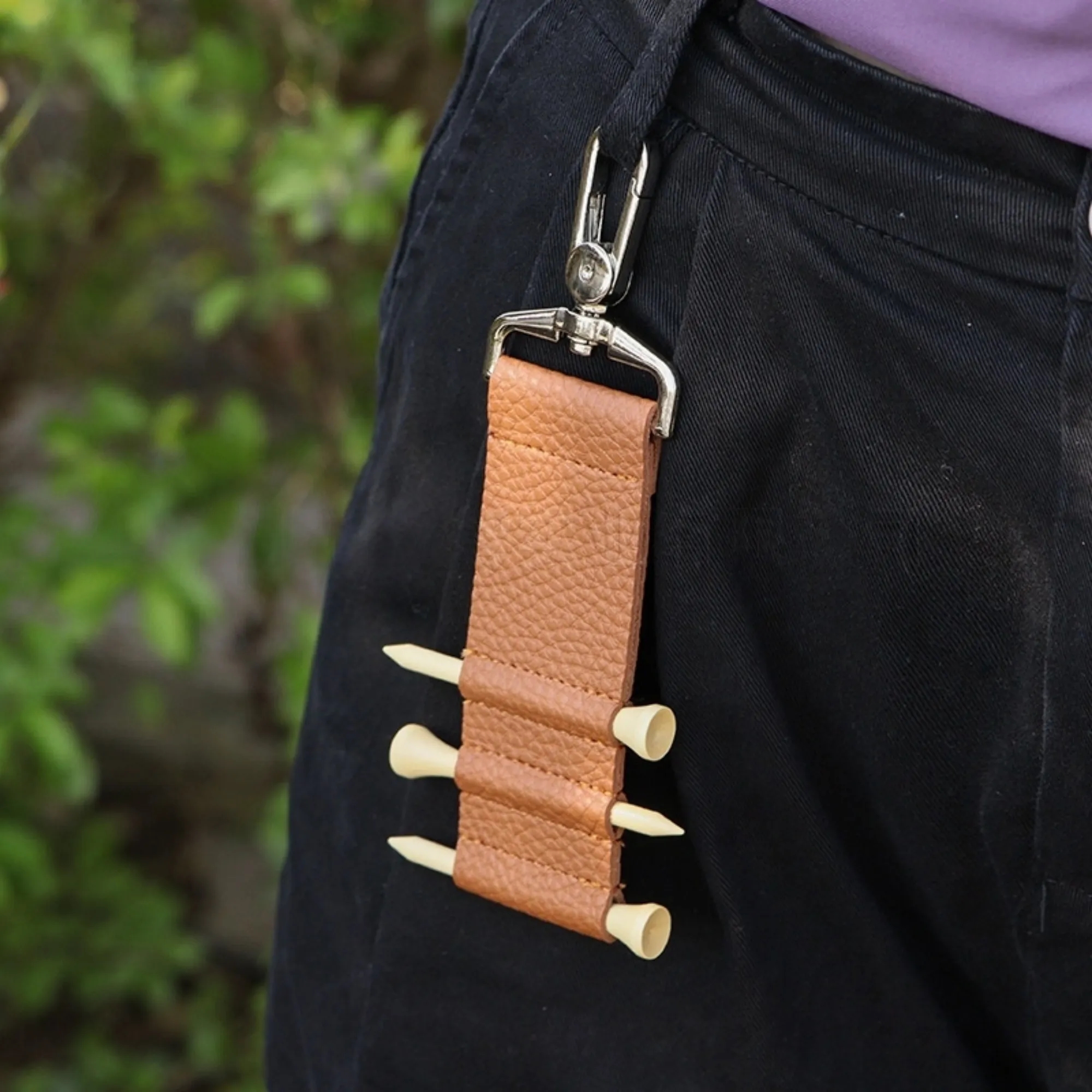 Personalized Leather Golf Tee Holder 2