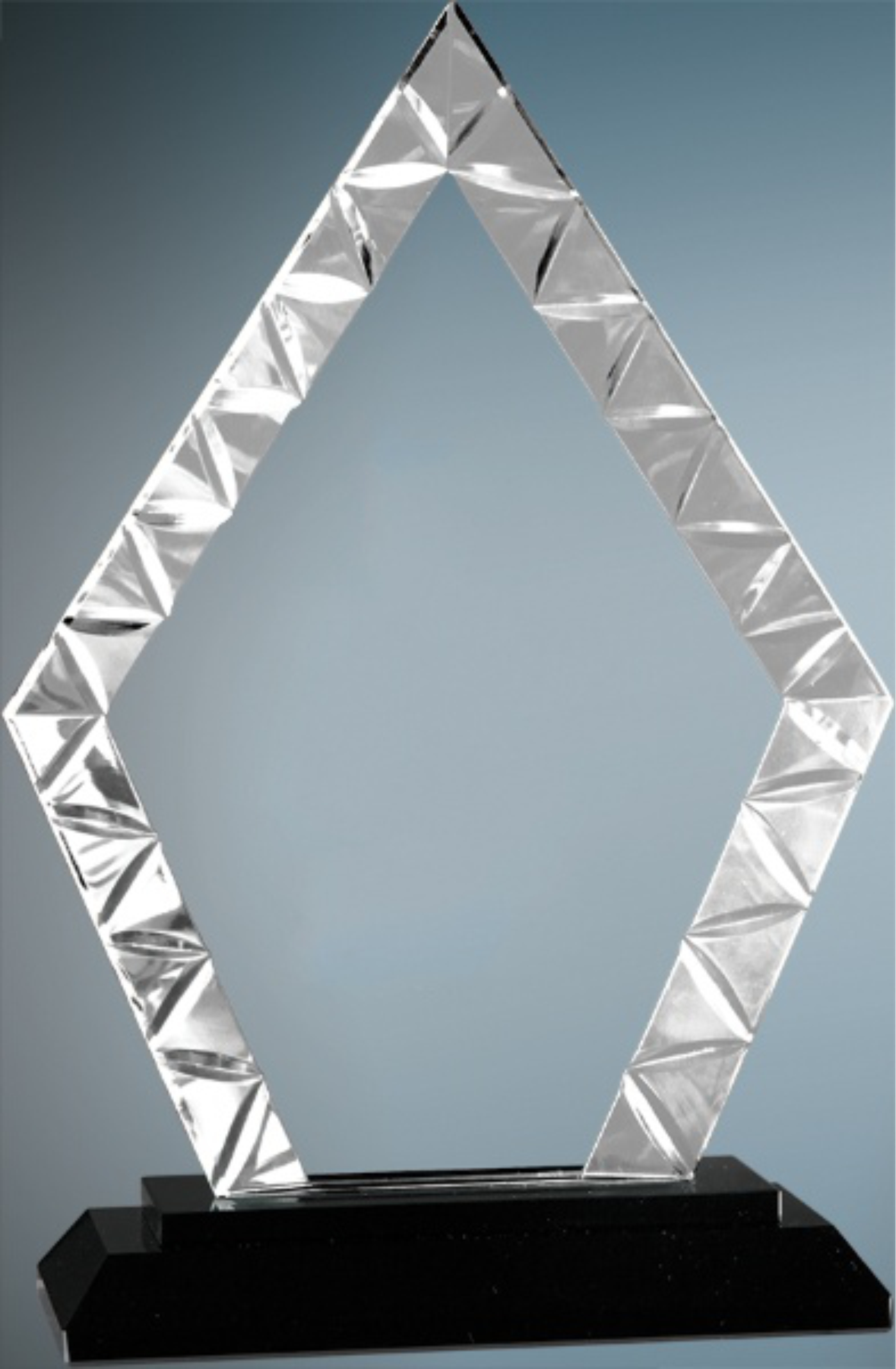 7 1/2" Medium Diamond Accent Glass Award 3