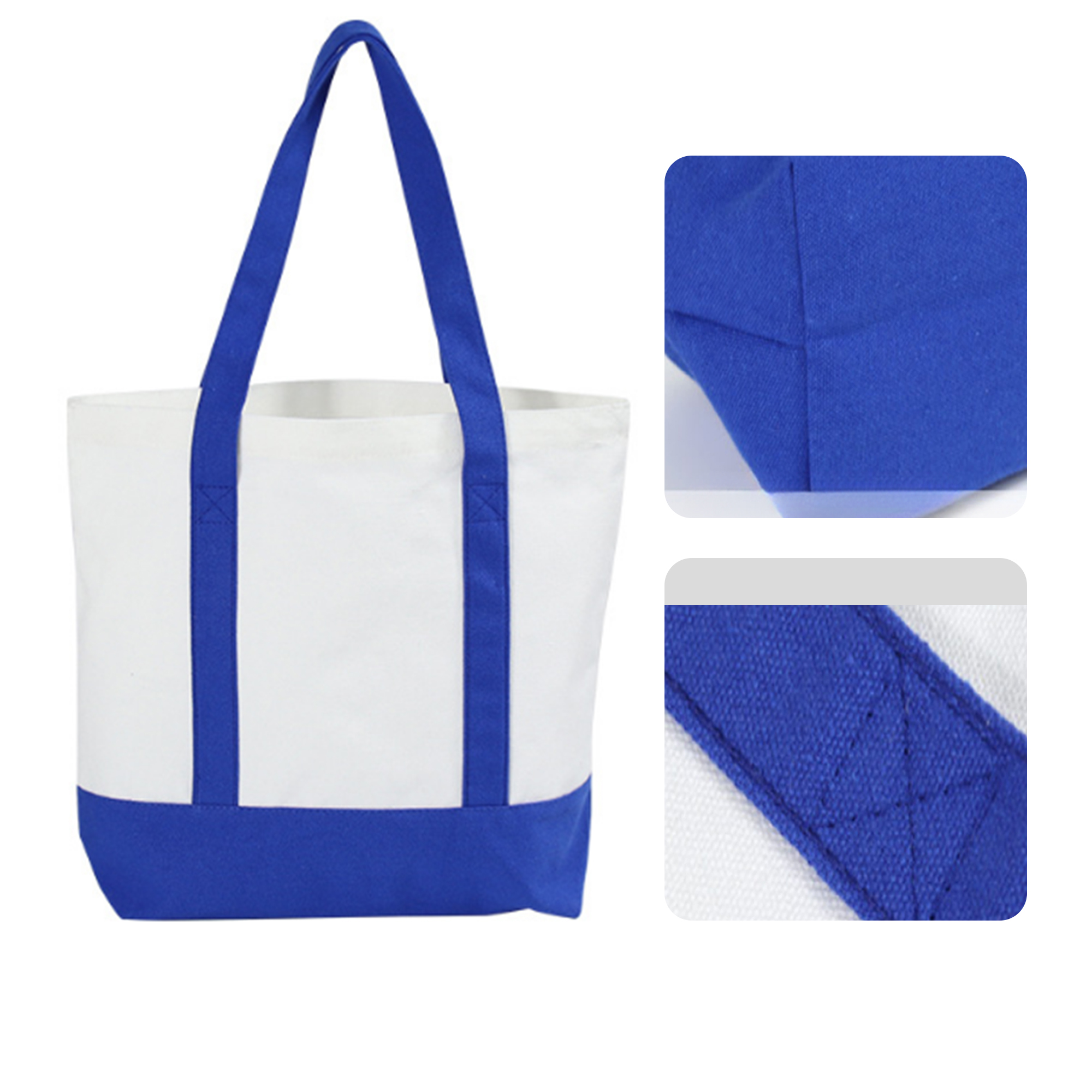 MOQ 30 PCS Spacious Colorful Canvas Tote Bag, custom tote bag with logo imprint 6