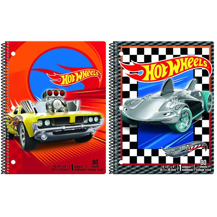 Hot Wheels Spiral Bound Notebooks - Assorted 1