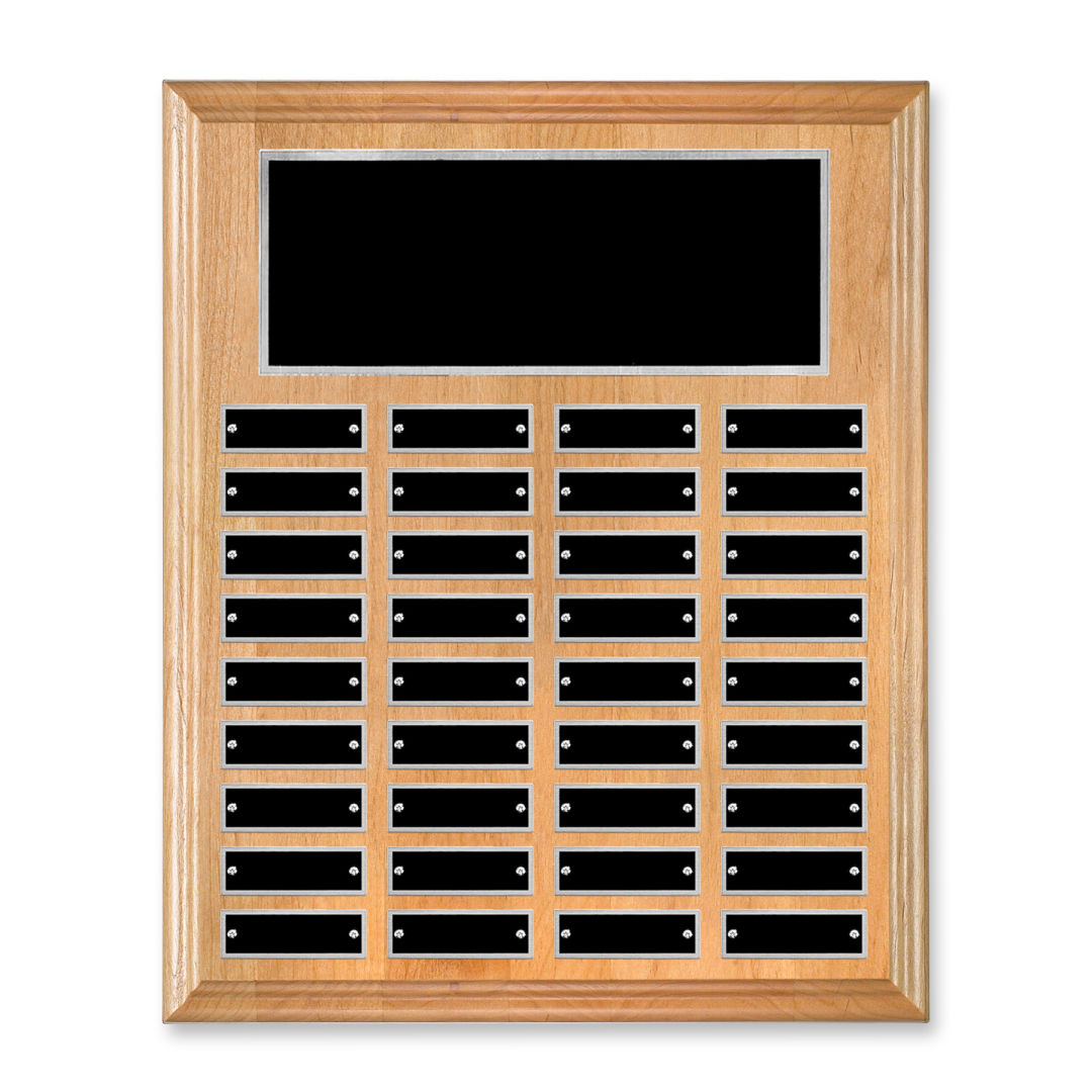 Erindate (Vert) Perpetual Plaque - Red Alder/Silver 4