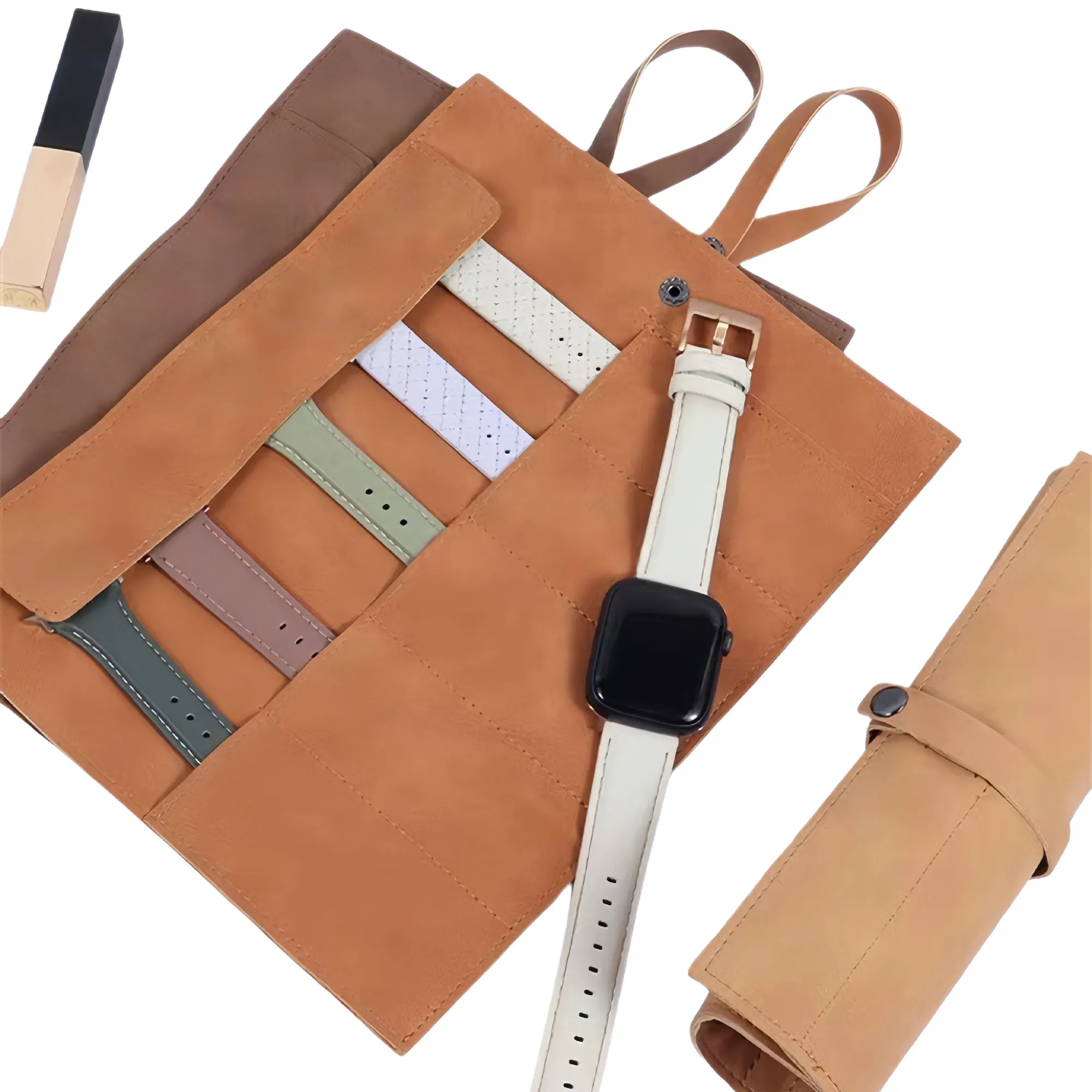 Stylish Roll Up Watch Band Storage Bag Organizer Pouch 6