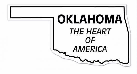 Oklahoma State Shape Magnet - Full Color 3