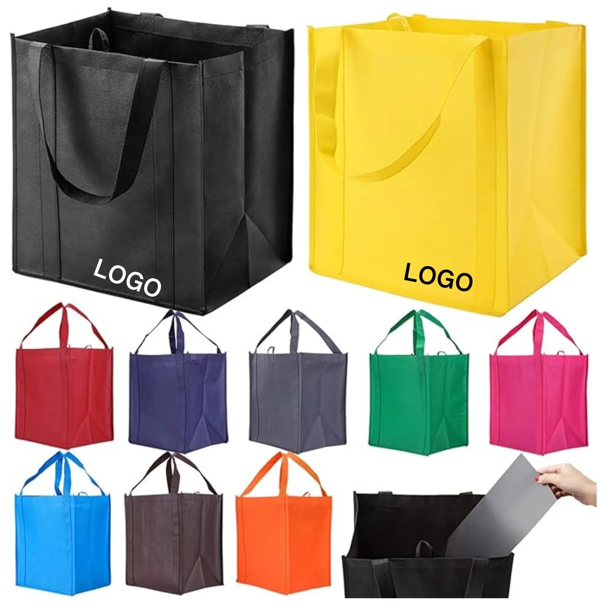 Non-Woven Carryall Shopping Bag 13"x15"x10" Customizable in 5