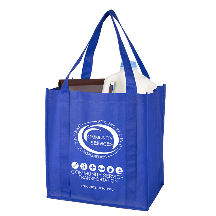 12-1/2"W x 13"H x 8"Gusset - "MEGA" Grocery Shopping Tote Bag 28