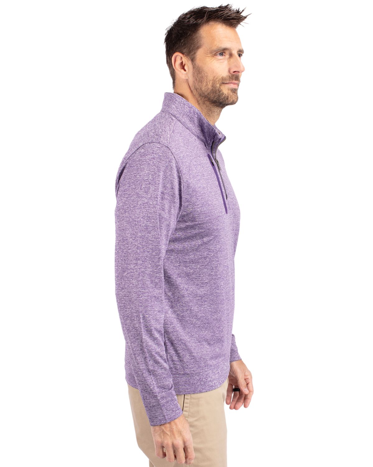 Cutter & Buck Stealth Heathered Mens Quarter Zip 18