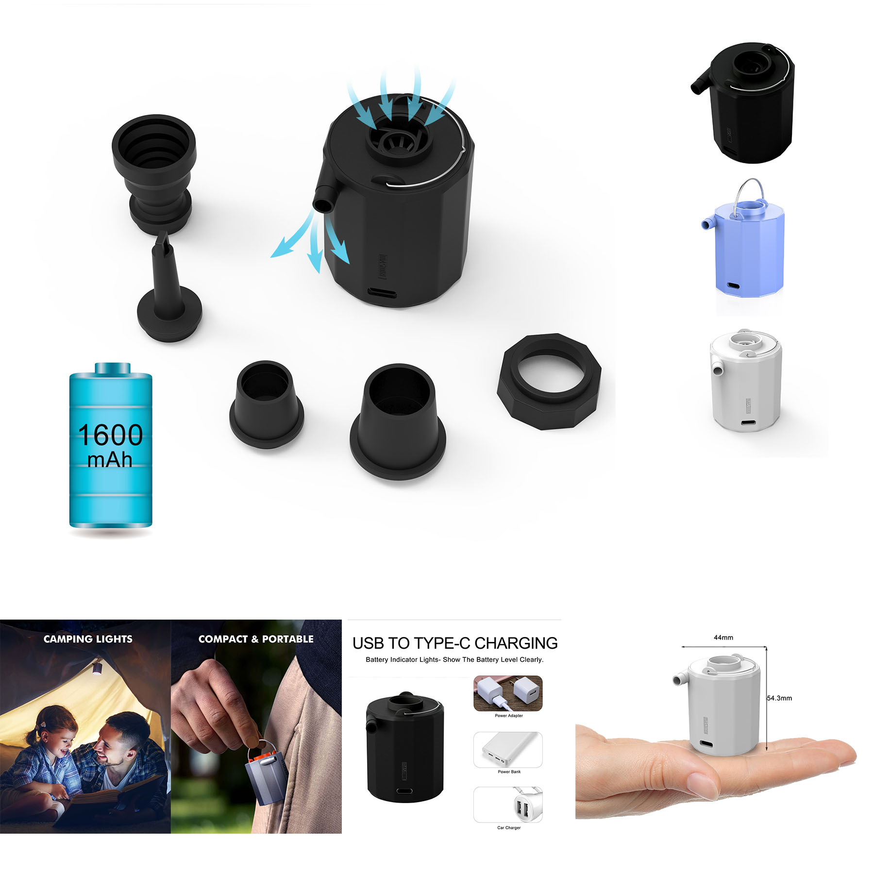 Battery Operated Air Pump for Inflatable 2