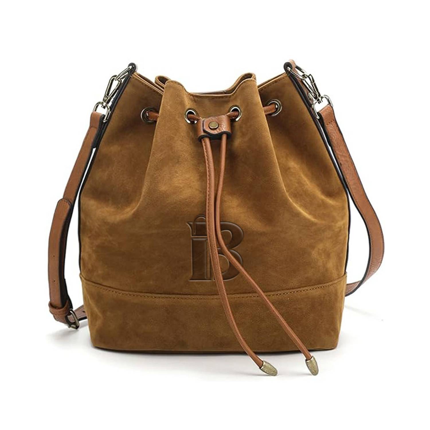 New-style Suede Bucket Bag w/ Large Capacity 3
