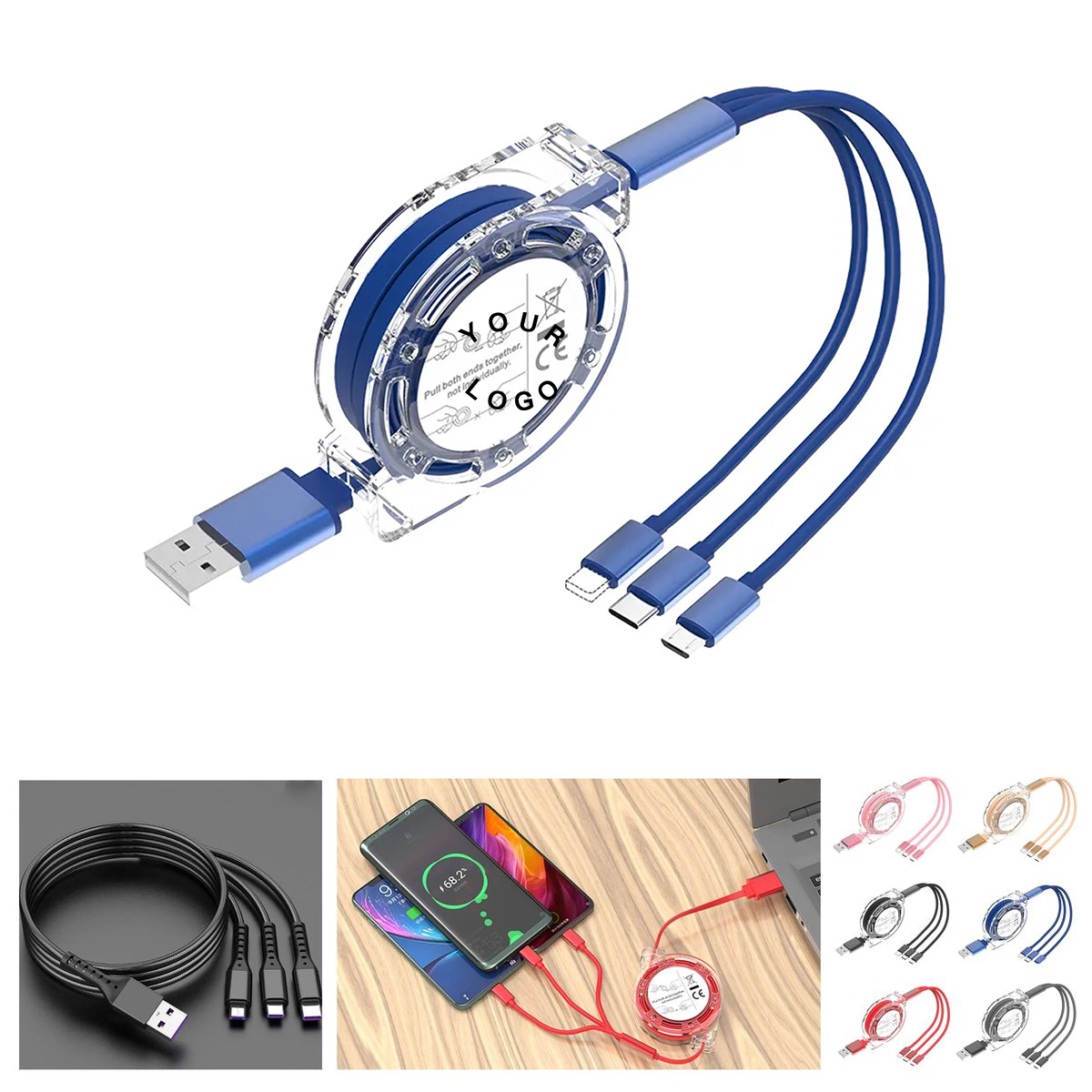Durable 3 in 1 USB Charging Cable For Daily Carry 1