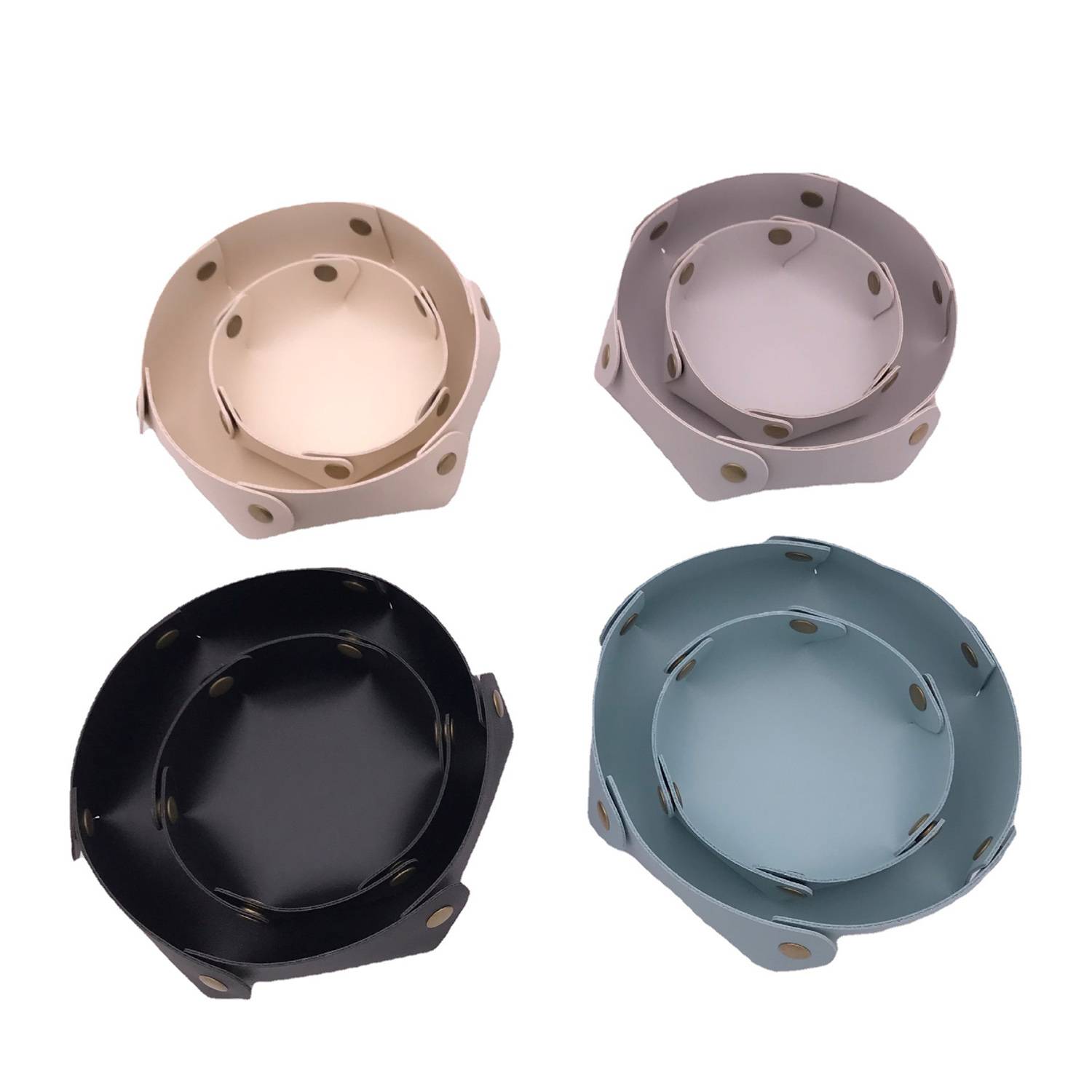 Leather Storage Box Folding Tray 4