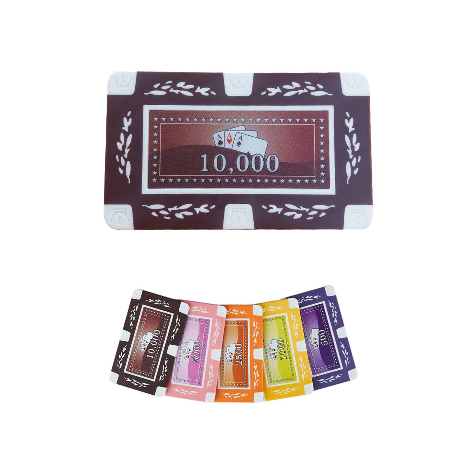 Rectangle Plastic Poker Chip 10