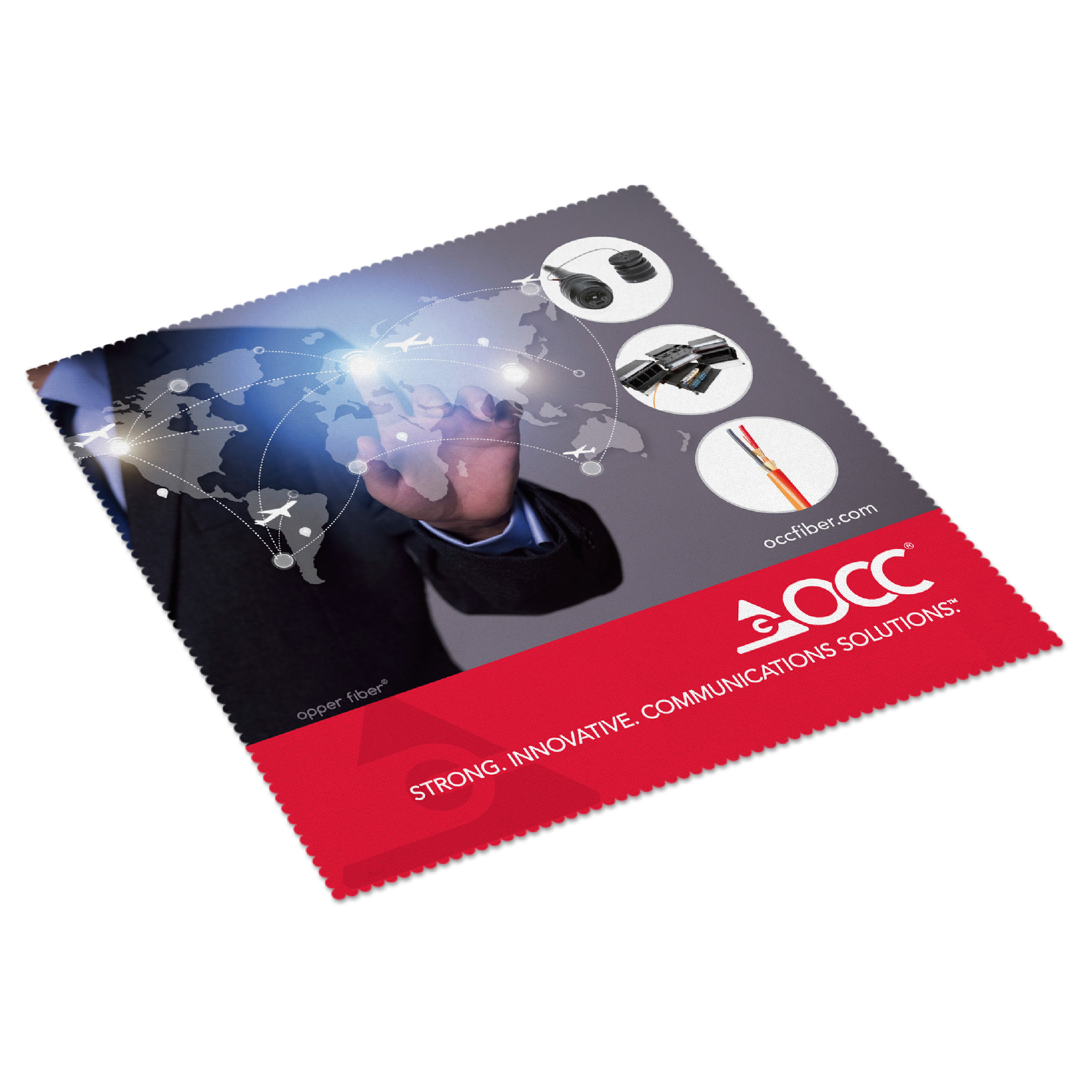 Full-Color Ultra Opper Fiber® Microfiber Cleaning Cloth (15"x15")