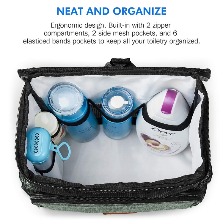 Hanging travel portable toilet bag 7