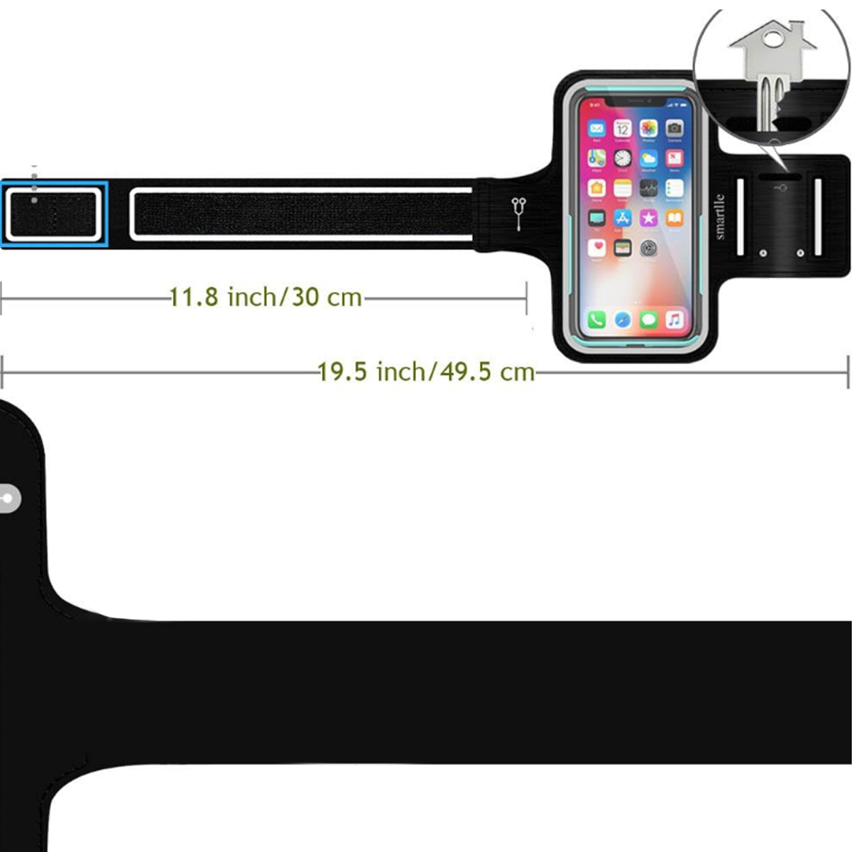 Adjustable Sports Armband Phone Holder W/ Touchscreen Window 1
