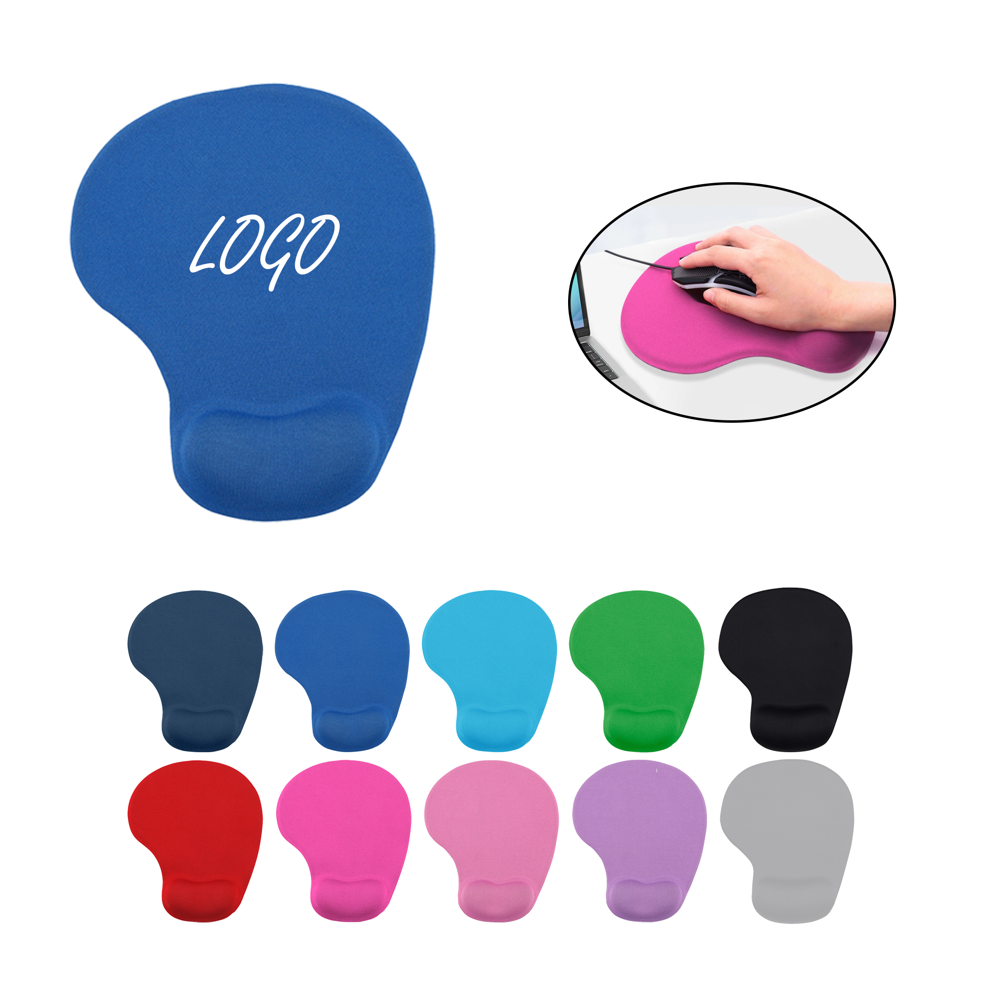 Silicone Round Mouse Pad With Wrist Support 2