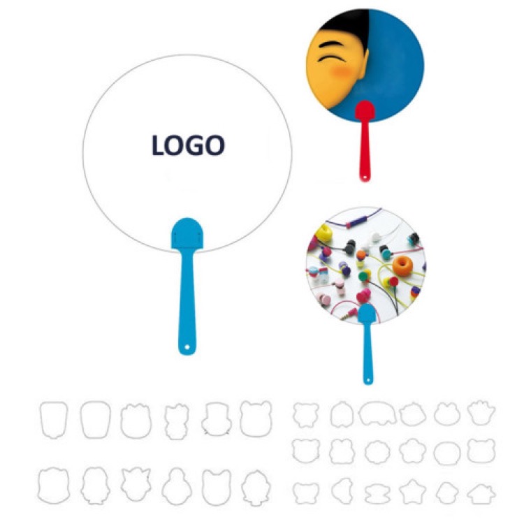 Custom Shape Plastic Hand Fan 1