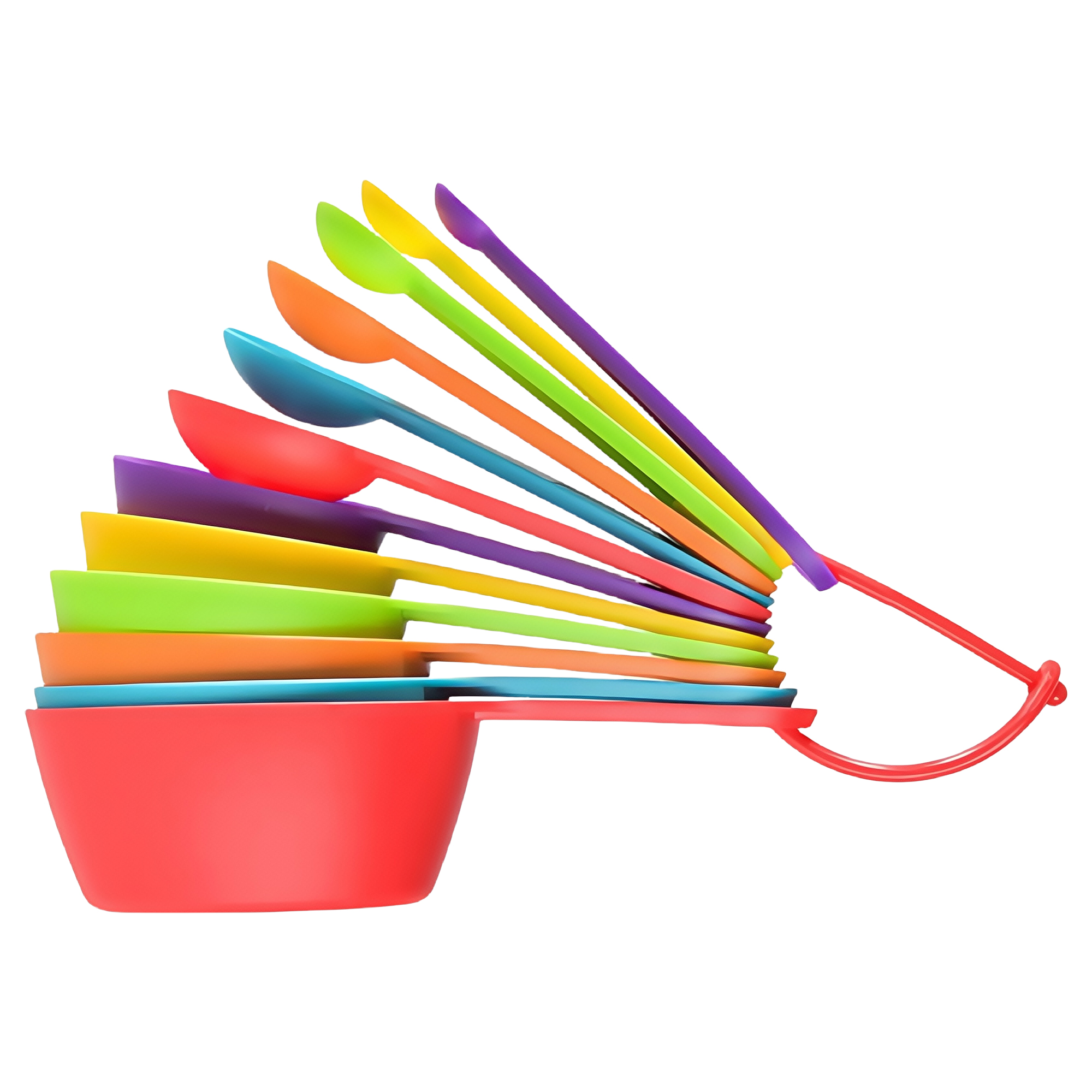 12-Piece Plastic Measuring Cups and Spoons Set with Scale 3
