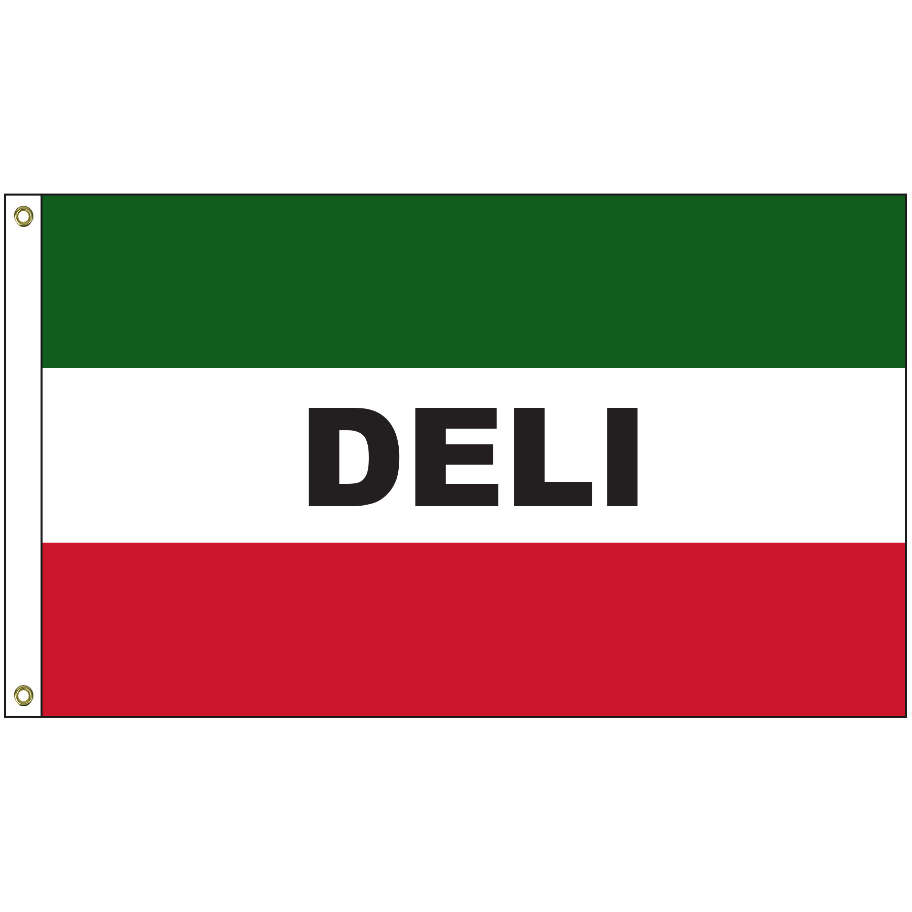 Deli 3' x 5' Message Flag with Heading and Grommets 2