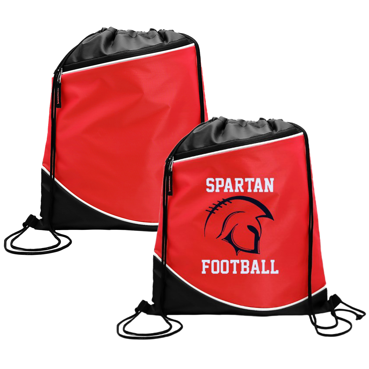 Drawstring Backpack with Zipper Pocket 2