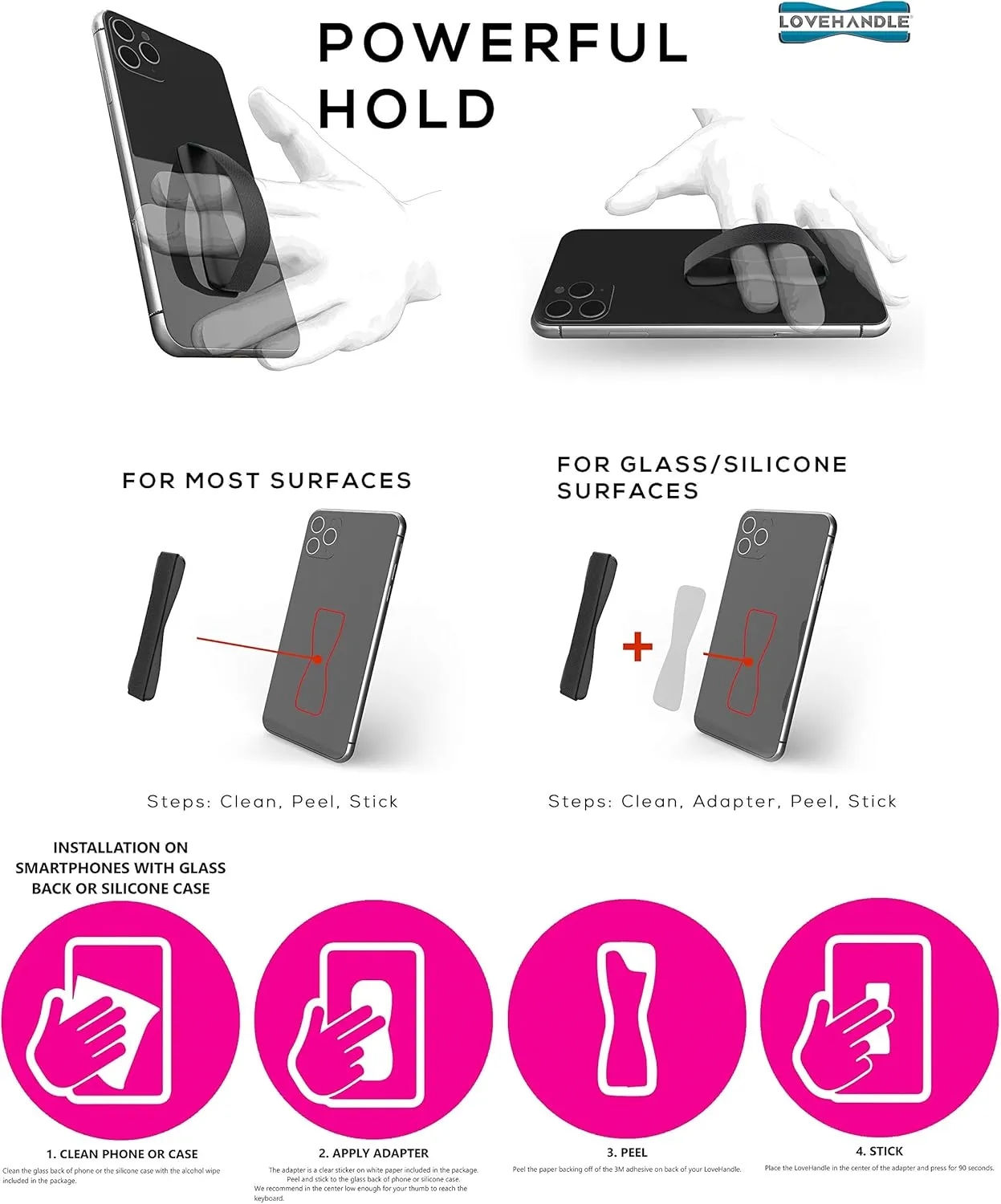Universal Phone Grip for Smartphones & Mini Tablets 8