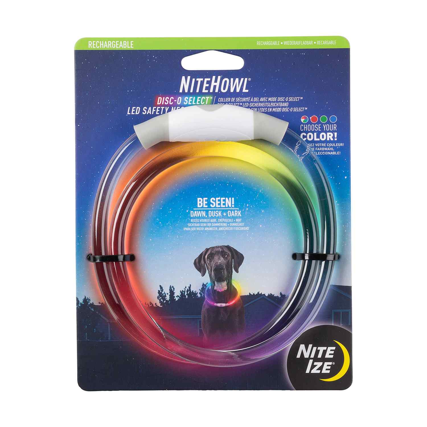 NITE IZE® NITEHOWL® RECHARGEABLE LED SAFETY NECKLACE 8