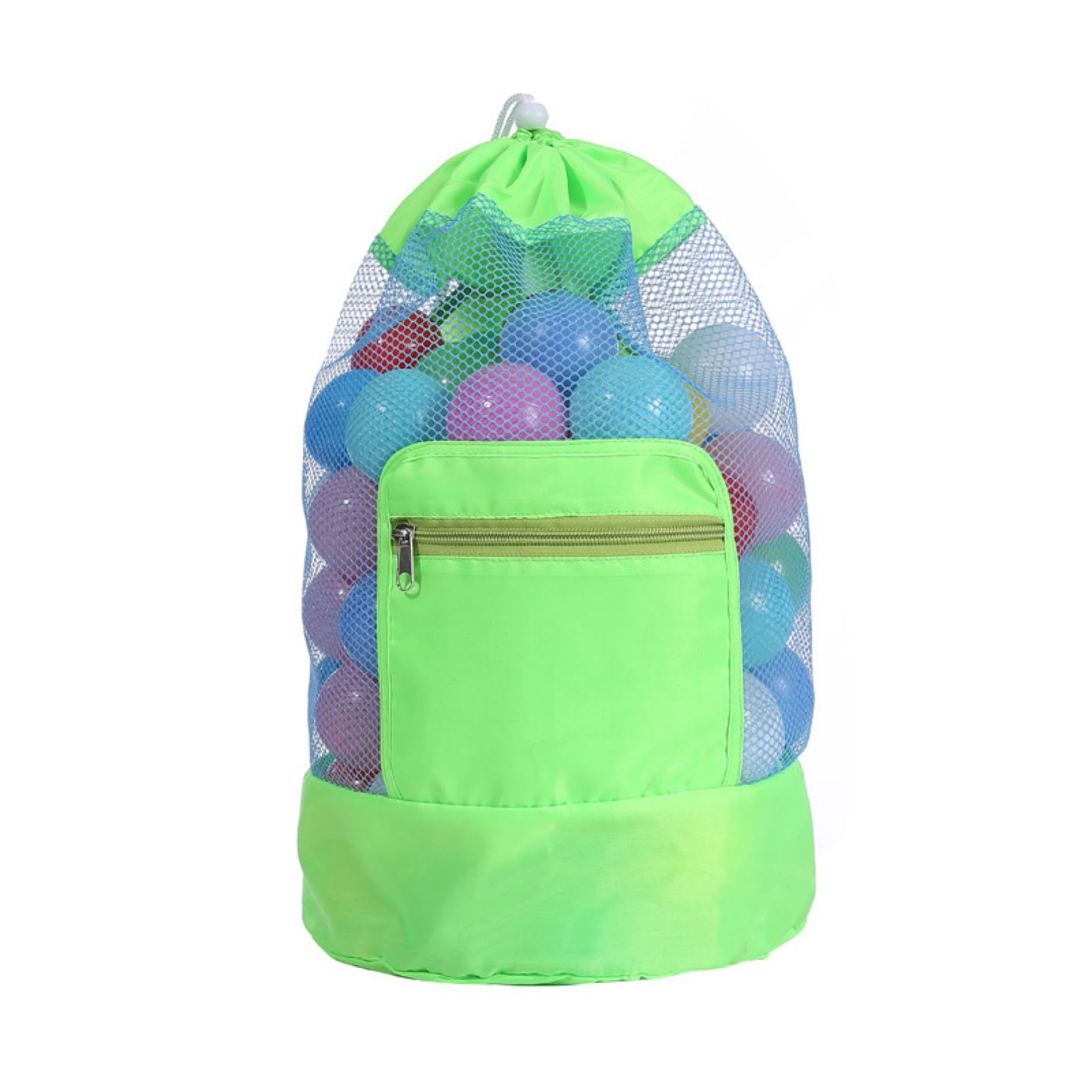 Foldable Mesh Drawstring Beach Backpack 2