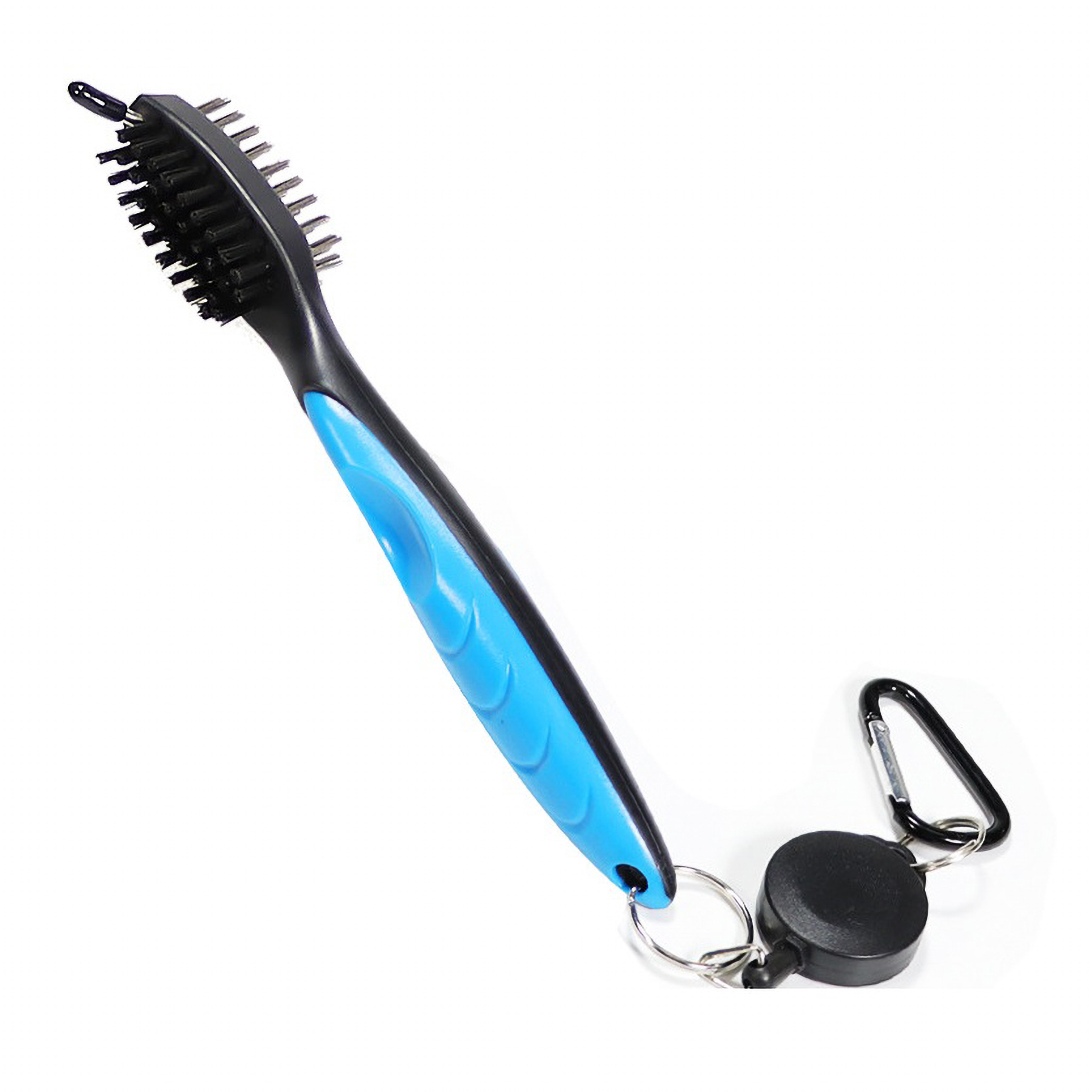 Double Side Golf Brush with Retractable Carabiner 2