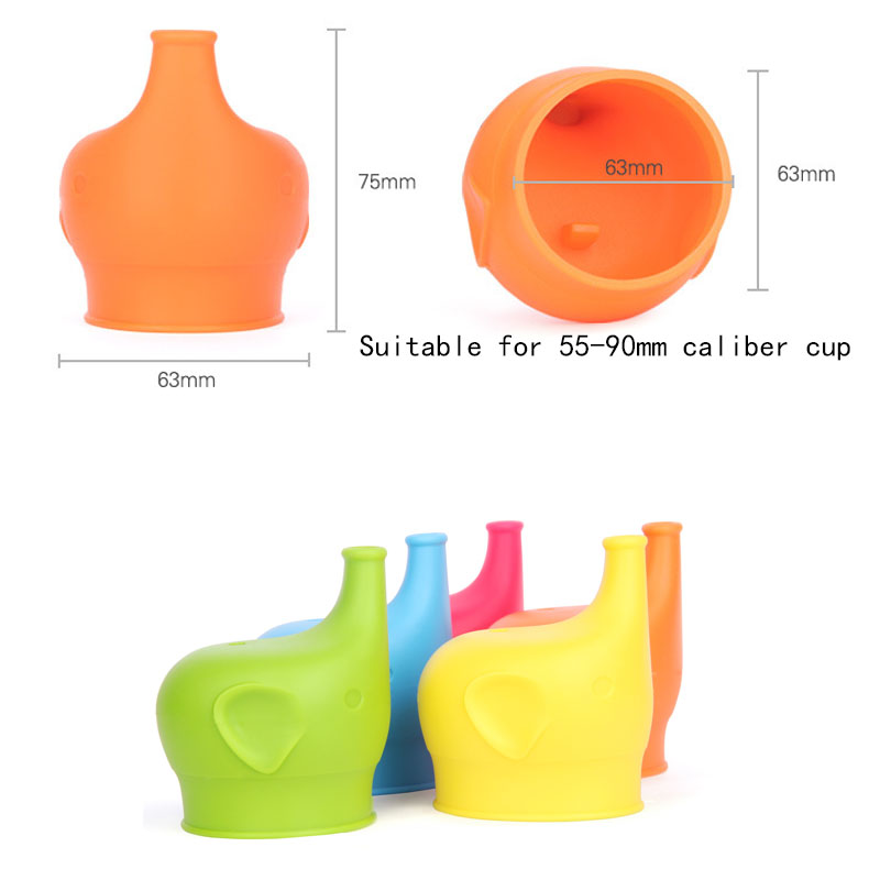 Elephant Shape Silicone Sippy Cup Lid 4