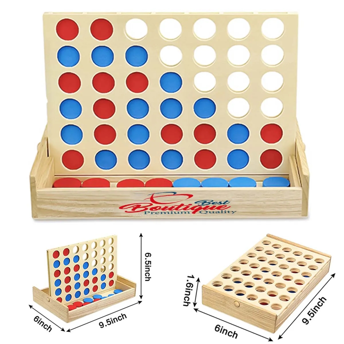 Custm Giant Classic Connect 4 Wooden Board Game 2
