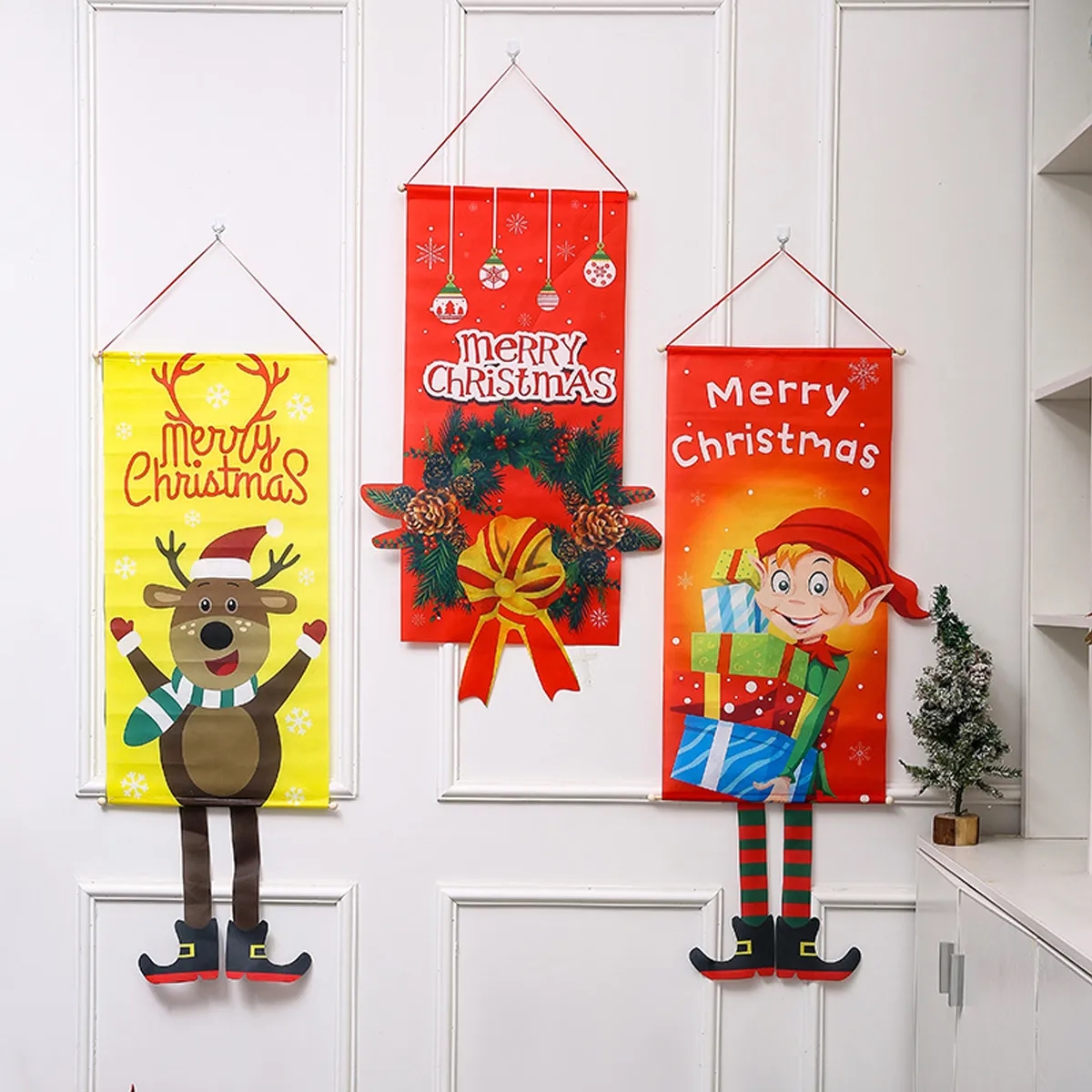Christmas Door Banner Hanging Flags 4