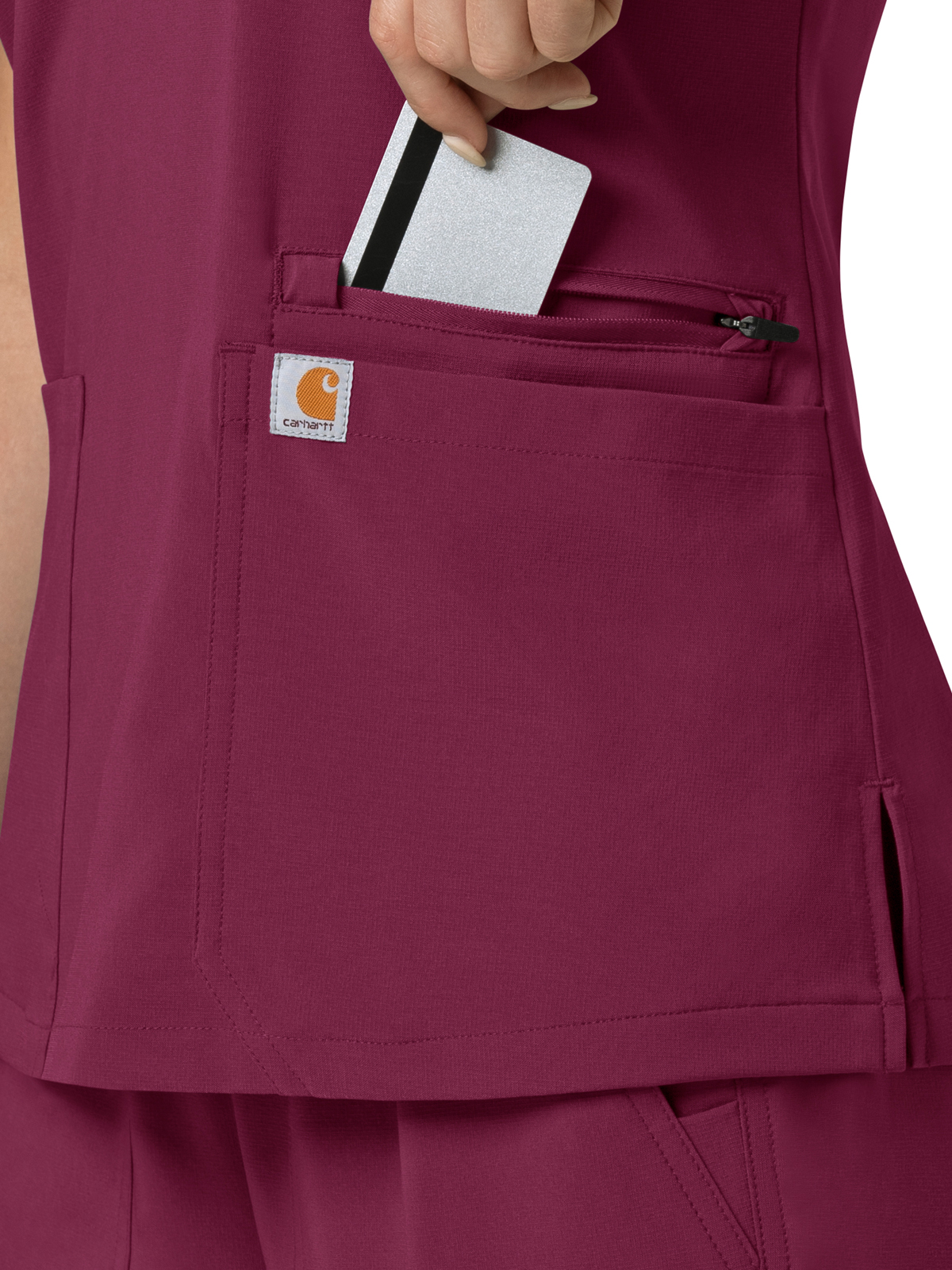 Carhartt Scrubs - Force Cross-Flex - Women's Three-Pocket Flex Panel V-Neck Top 37