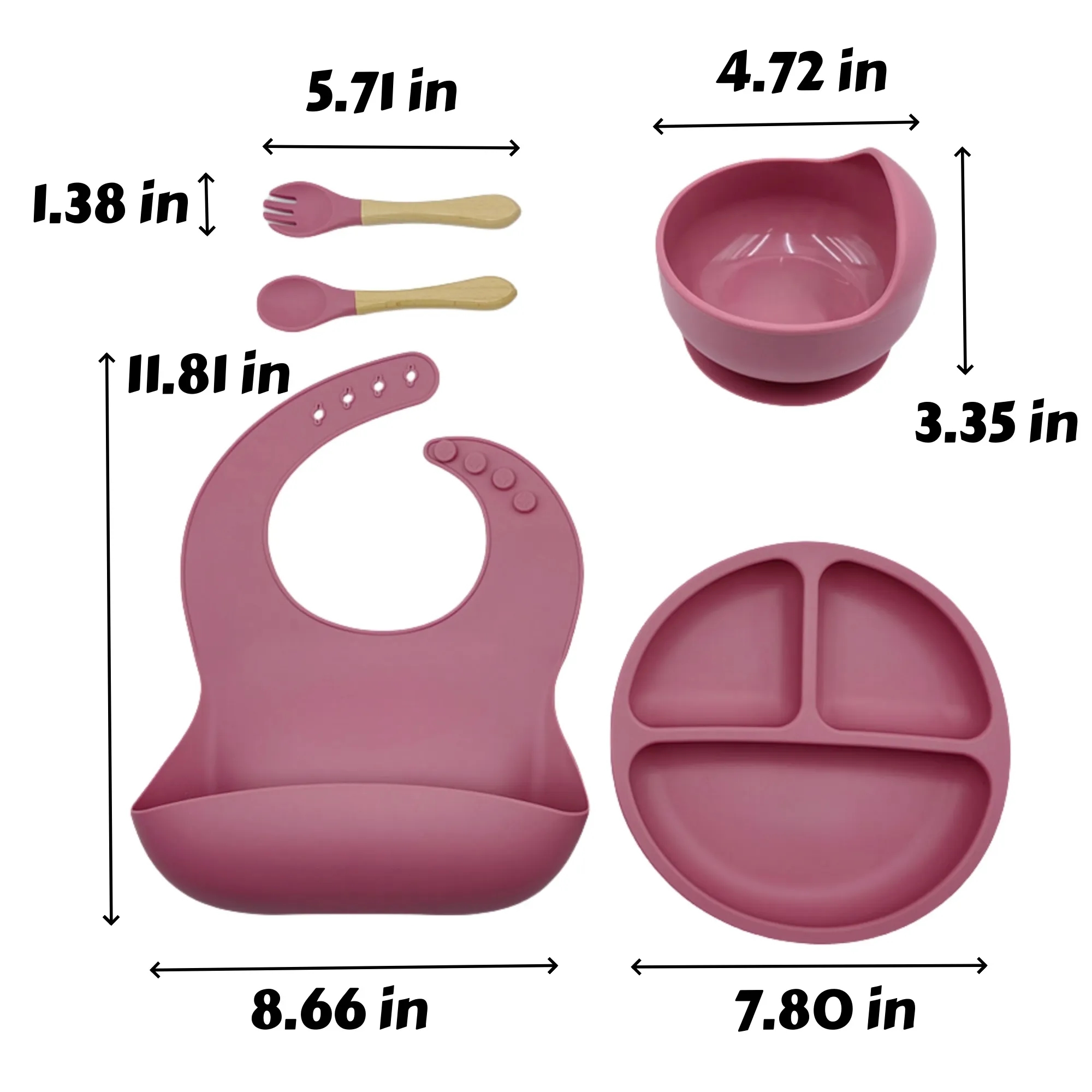 5-Piece Silicone Baby Feeding Training Set 4