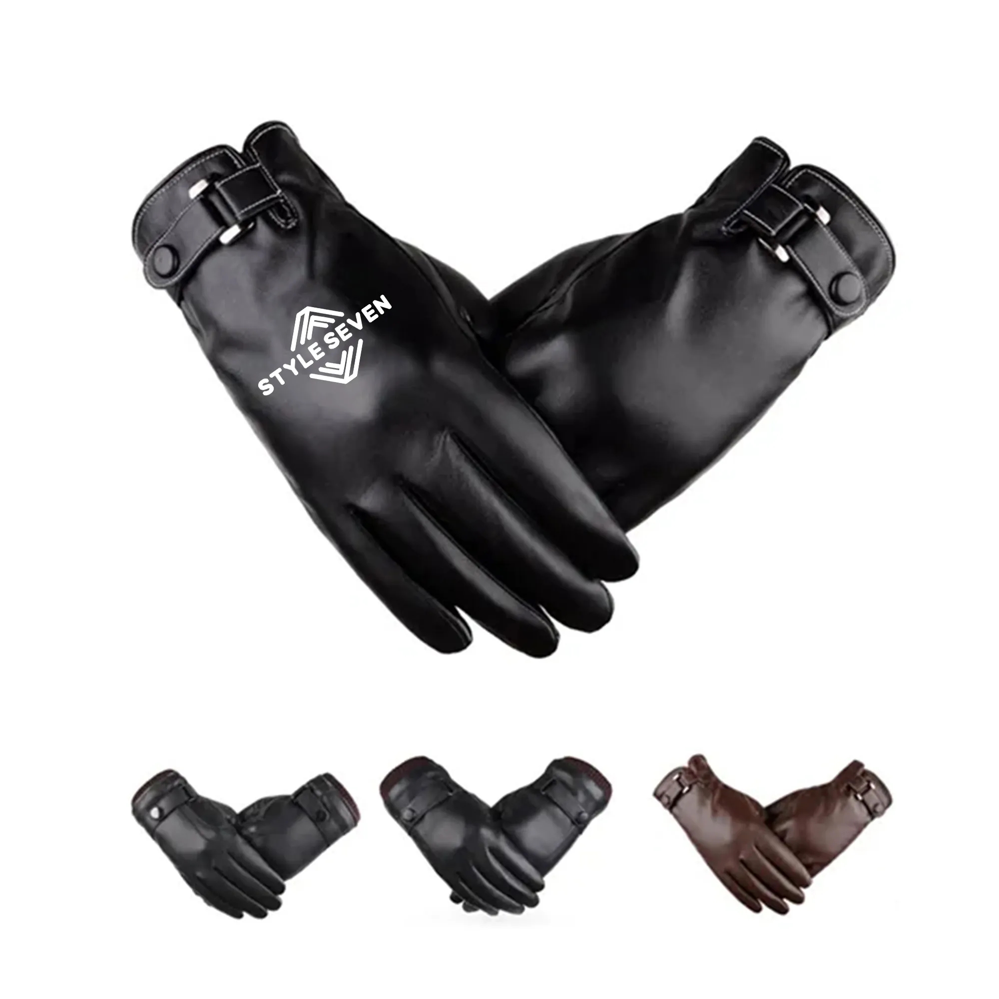 PU Leather Gloves With Touchscreen Capability 3
