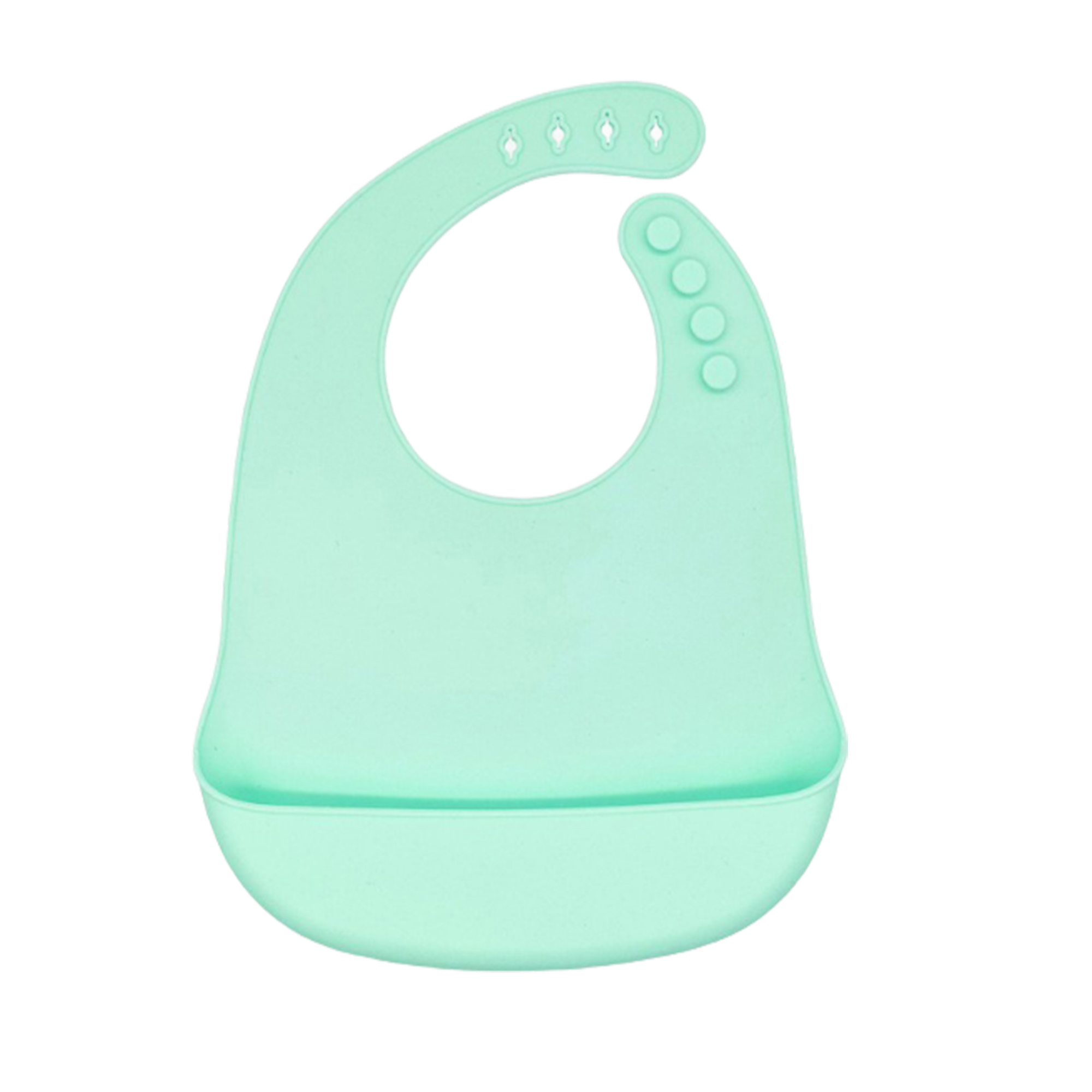 MOQ 50 PCS Safe Adjustable Silicone Toddler Feeding Bib 10