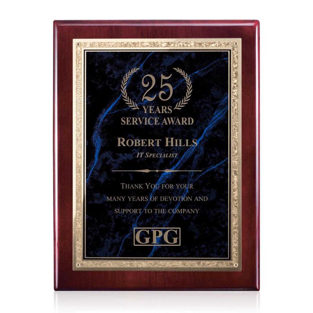 Gemstone Rosewood Plaque - Rosewood/Lapis 3