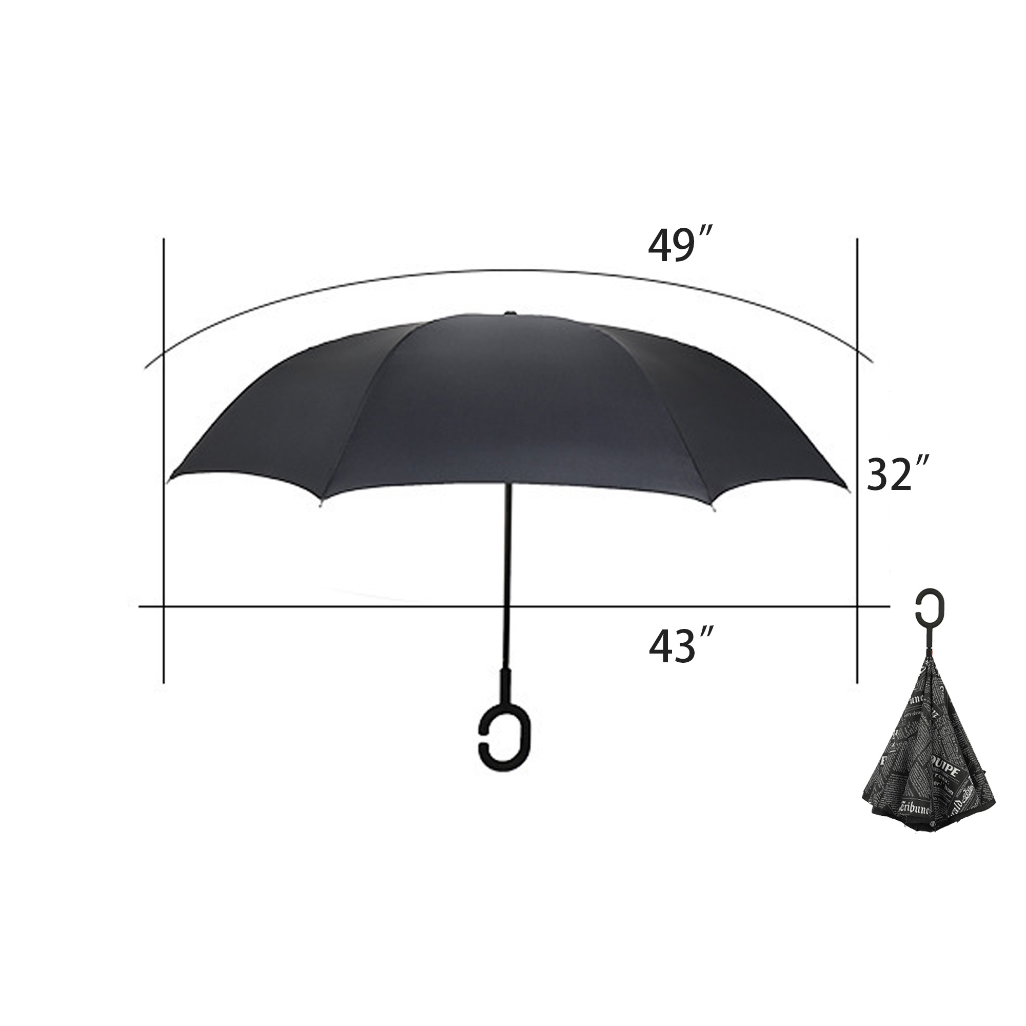 C Handle Reverse Umbrella 3