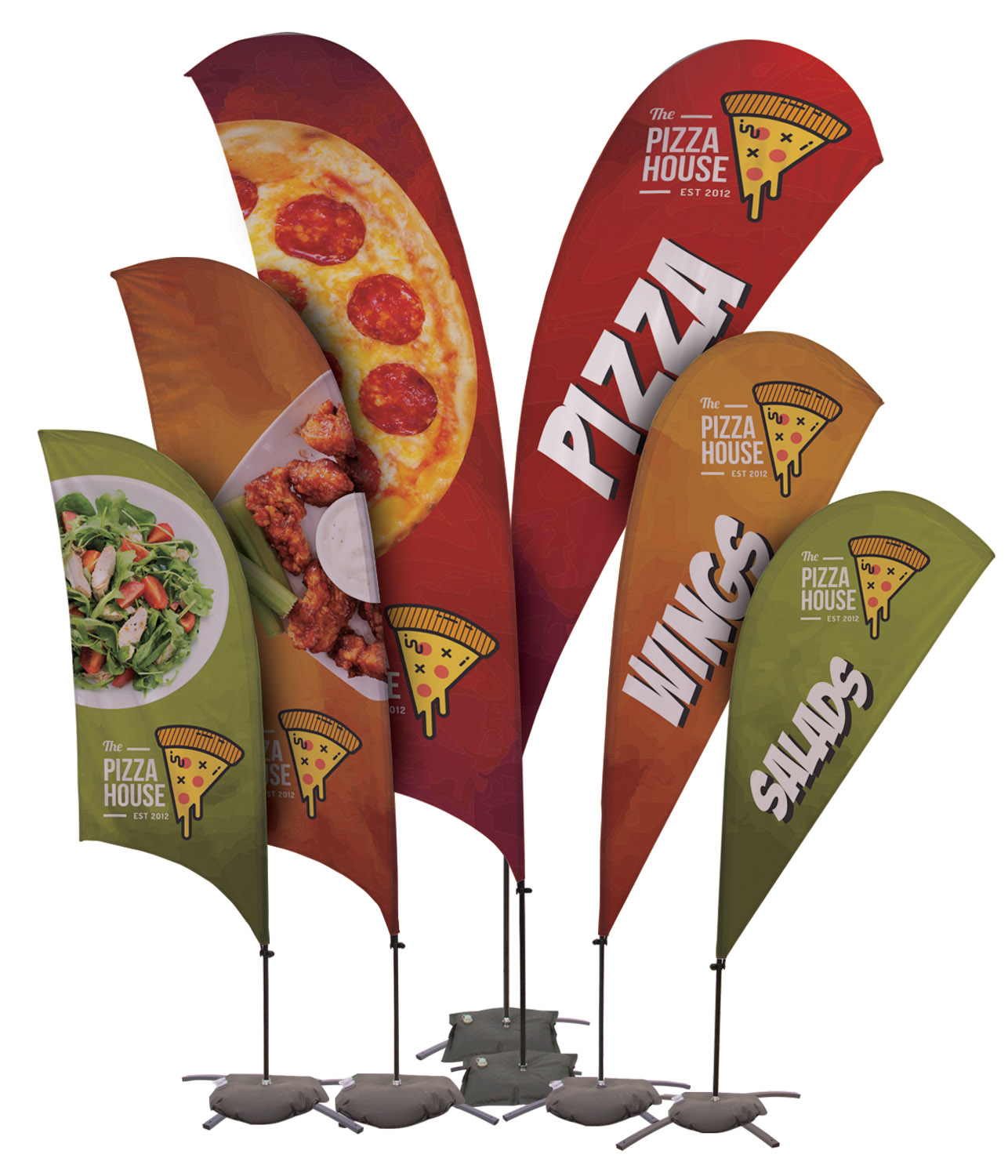 6.5' Value Teardrop Sail Sign Kit (Single-Sided with Cross Base) 17