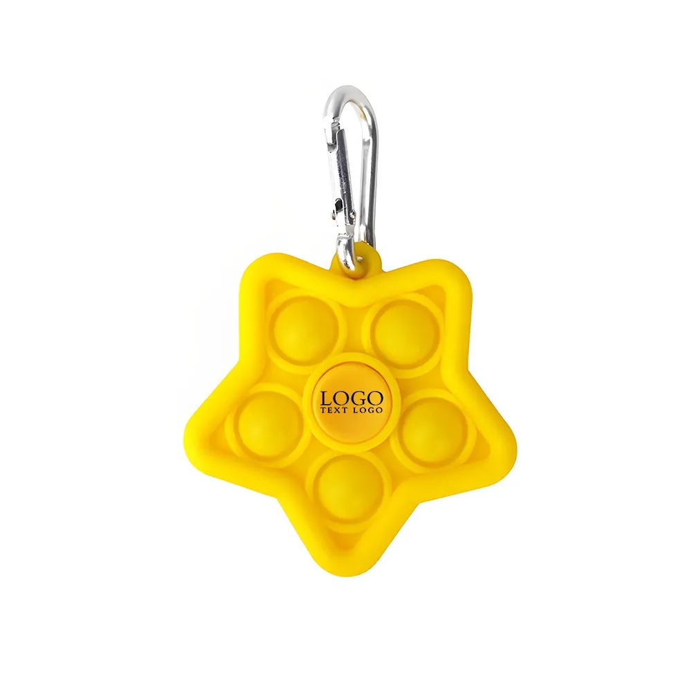 Custom Mini Star Pop Fidget Spinner Keychains 4
