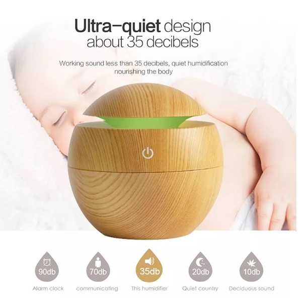 Mini USB Wood Grain Aromatherapy Diffuser 6