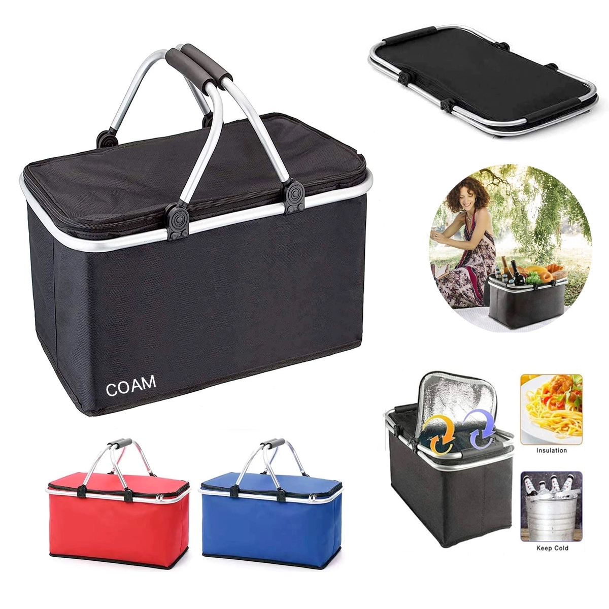Insulated Cooler Picnic Basket 2